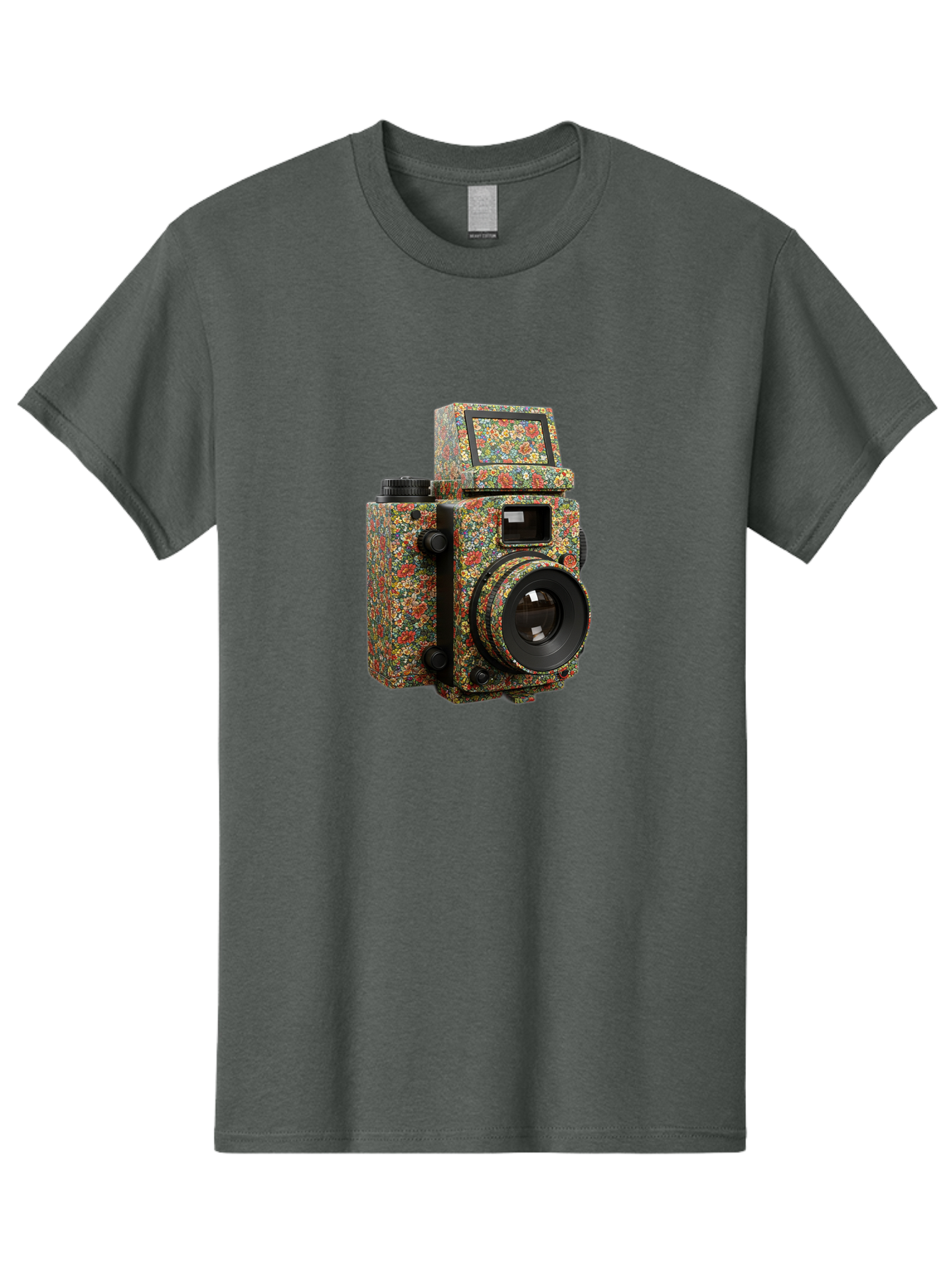 Multicolored-Camera Men'S Graphic Tee, 100% Cotton, Comfortable Casual Summer Wear, Machine Washable, Multicolored Paint Splatters, Artistic Camera Design, Vibrant Decor, Photography Equipment, Creative Expression, Unique Art Piece, Bae565