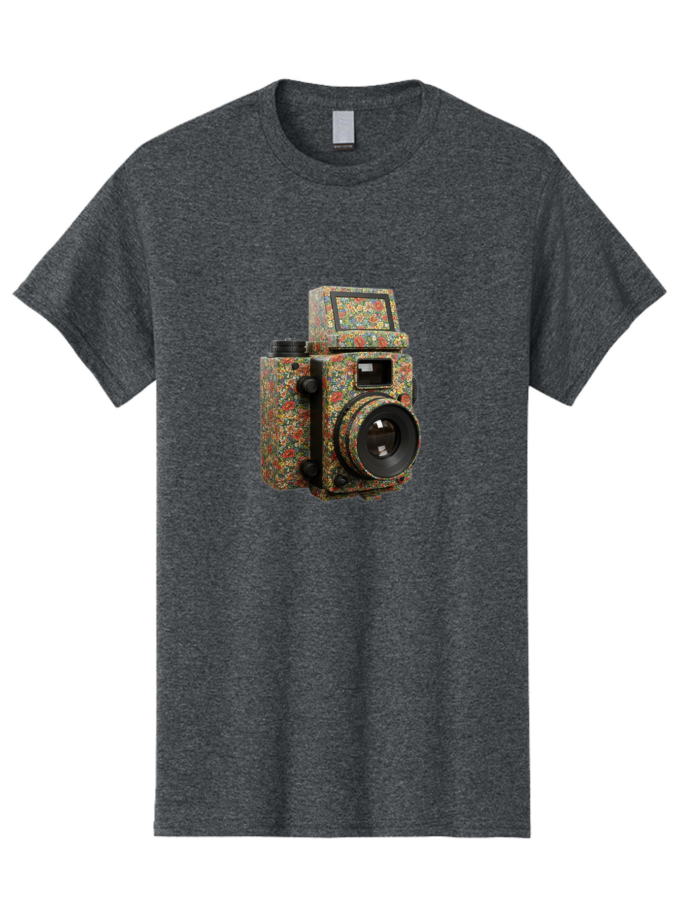 Multicolored-Camera Men'S Graphic Tee, 100% Cotton, Comfortable Casual Summer Wear, Machine Washable, Multicolored Paint Splatters, Artistic Camera Design, Vibrant Decor, Photography Equipment, Creative Expression, Unique Art Piece, Bae565