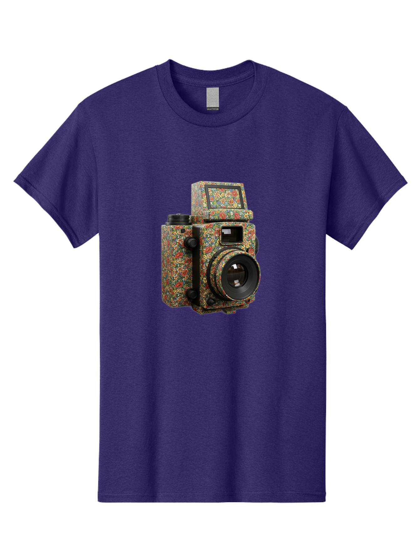 Multicolored-Camera Men'S Graphic Tee, 100% Cotton, Comfortable Casual Summer Wear, Machine Washable, Multicolored Paint Splatters, Artistic Camera Design, Vibrant Decor, Photography Equipment, Creative Expression, Unique Art Piece, Bae565