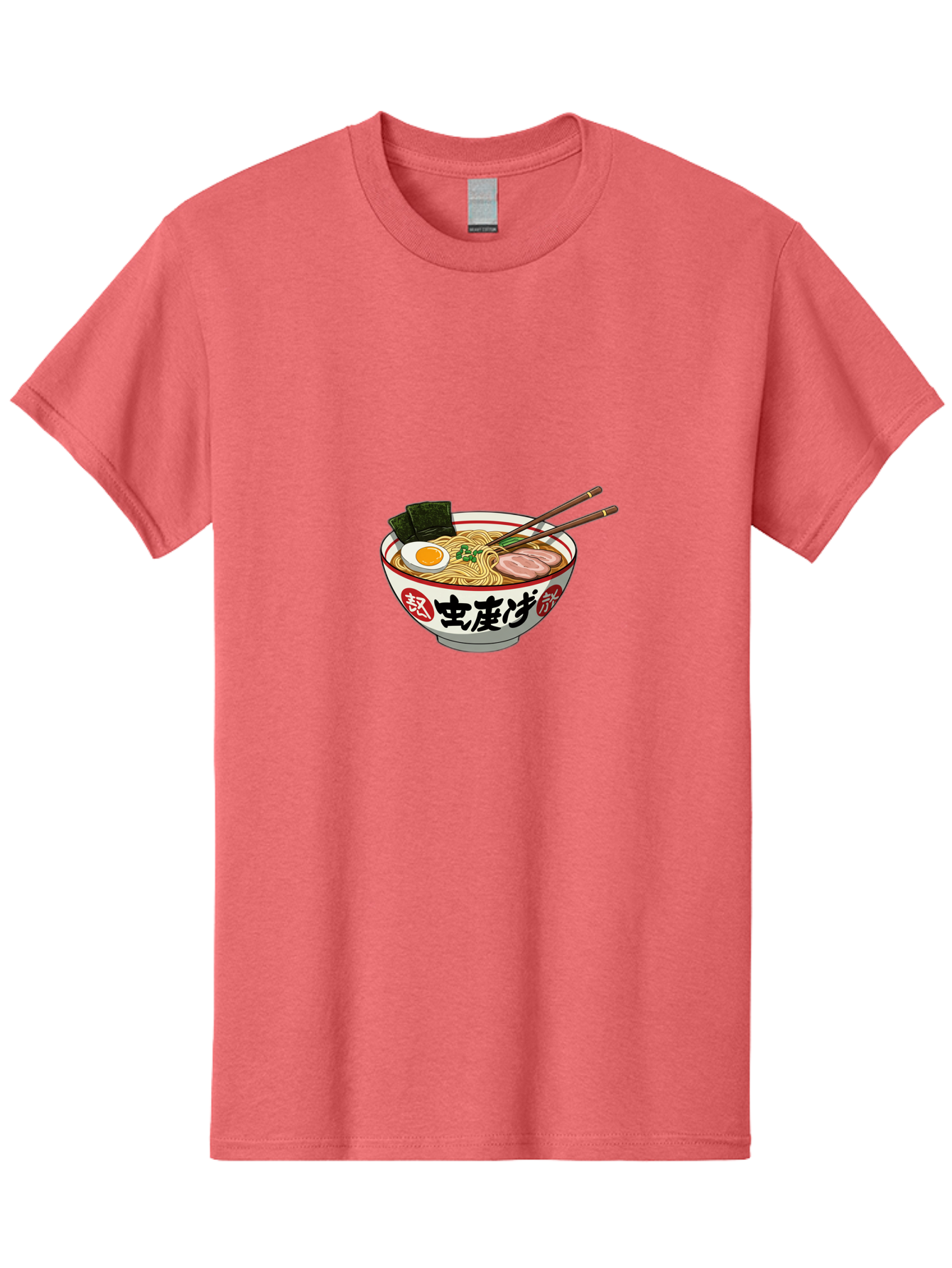 Noodles-Ramen Men'S Graphic Tee, 100% Cotton, Comfortable Casual Summer Wear, Machine Washable, Ramen With Egg, Pork Slices, Seaweed, Chopsticks, Japanese Cuisine, Noodle Soup, Savory Dish, Asian Food, Delicious Meal Bae569