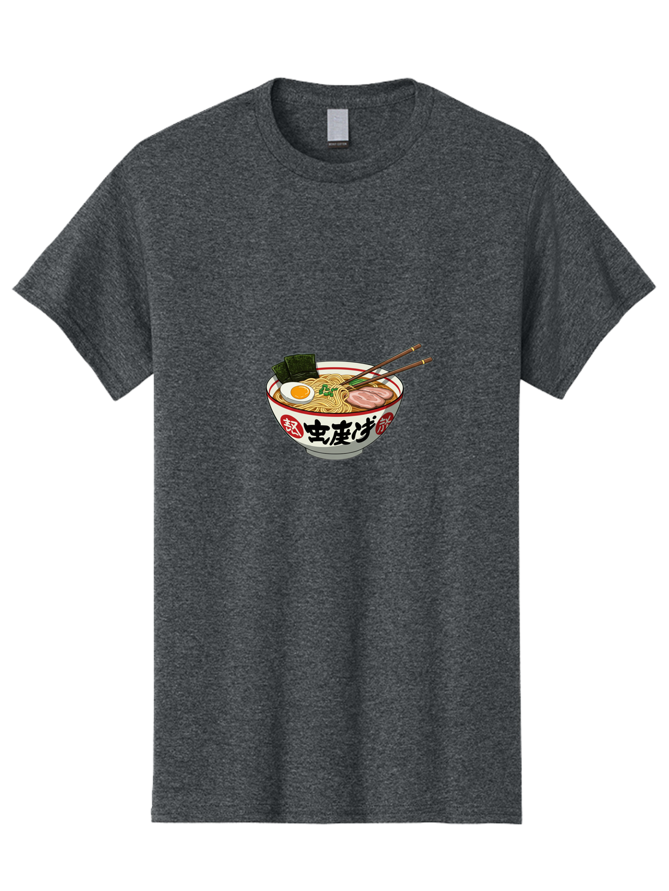 Noodles-Ramen Men'S Graphic Tee, 100% Cotton, Comfortable Casual Summer Wear, Machine Washable, Ramen With Egg, Pork Slices, Seaweed, Chopsticks, Japanese Cuisine, Noodle Soup, Savory Dish, Asian Food, Delicious Meal Bae569