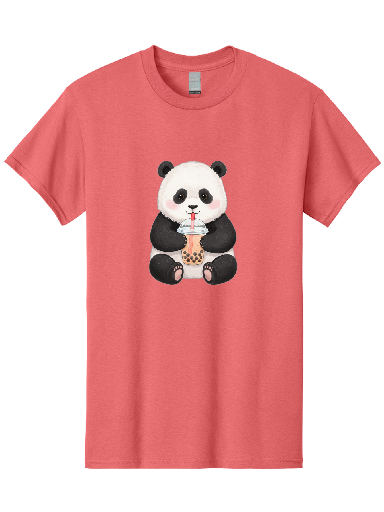 Panda-Drinking-Bubble-Tea-1 Men'S Graphic Tee, 100% Cotton, Comfortable Casual Summer Wear, Machine Washable, Panda Drinking Bubble Tea, Bubble Tea, Cute Panda, Cartoon Panda, Boba Tea, Adorable Animal, Milk Tea, Kawaii Culture, Panda Bear Bae578