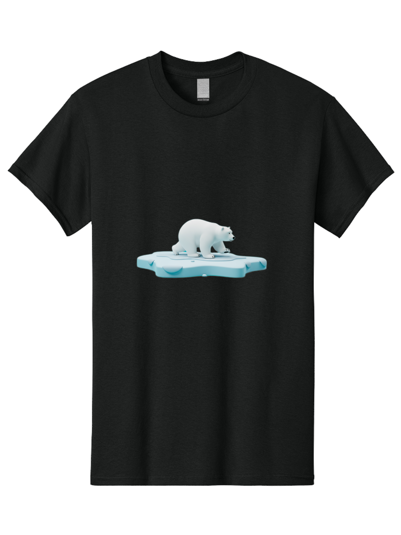 Polar-Bear-7 Men'S Graphic Tee, 100% Cotton, Comfortable Casual Summer Wear, Machine Washable, Polar Bear On Ice, Arctic Wildlife, Endangered Species, Climate Change, White Bear, Icy Landscape, Frozen Habitat Bae644