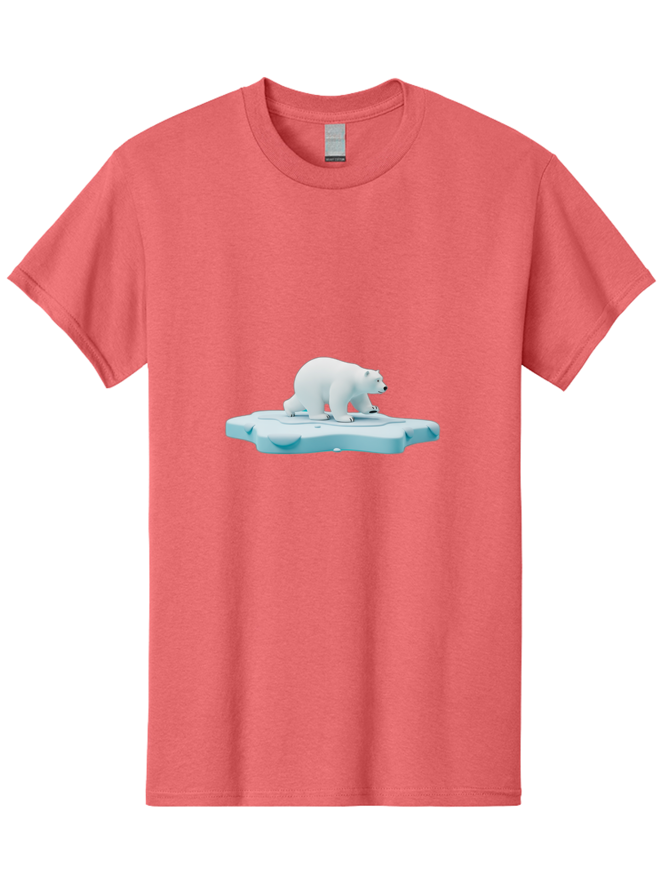 Polar-Bear-7 Men'S Graphic Tee, 100% Cotton, Comfortable Casual Summer Wear, Machine Washable, Polar Bear On Ice, Arctic Wildlife, Endangered Species, Climate Change, White Bear, Icy Landscape, Frozen Habitat Bae644