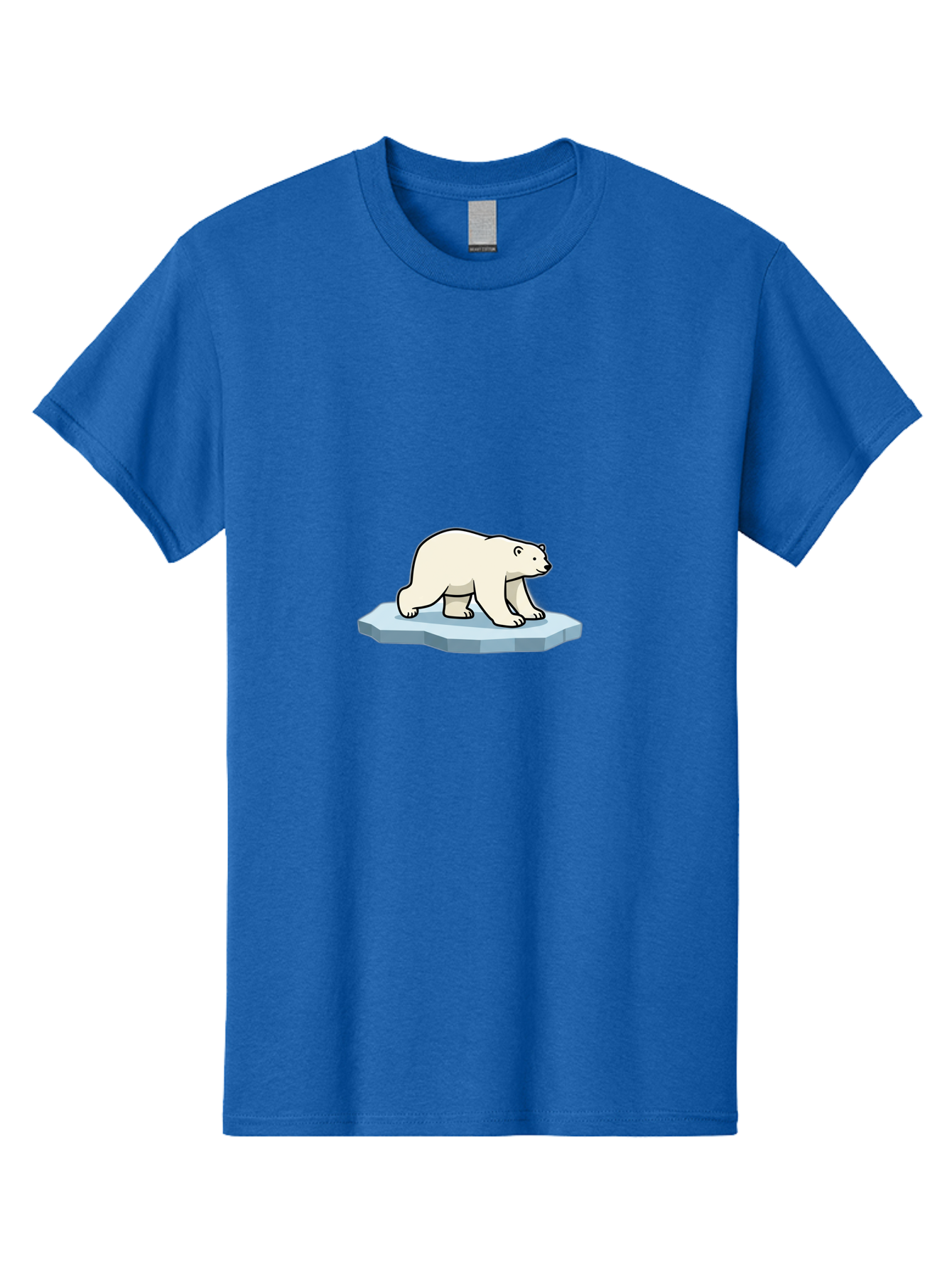 Polar-Bear-On-Iceberg-1 Men'S Graphic Tee, 100% Cotton, Comfortable Casual Summer Wear, Machine Washable, Polar Bear On Ice, Arctic Wildlife, Cartoon Polar Bear, Ice Floe, Cold Climate, Winter Scene, Wild Animal, Polar Bear Walking Bae664