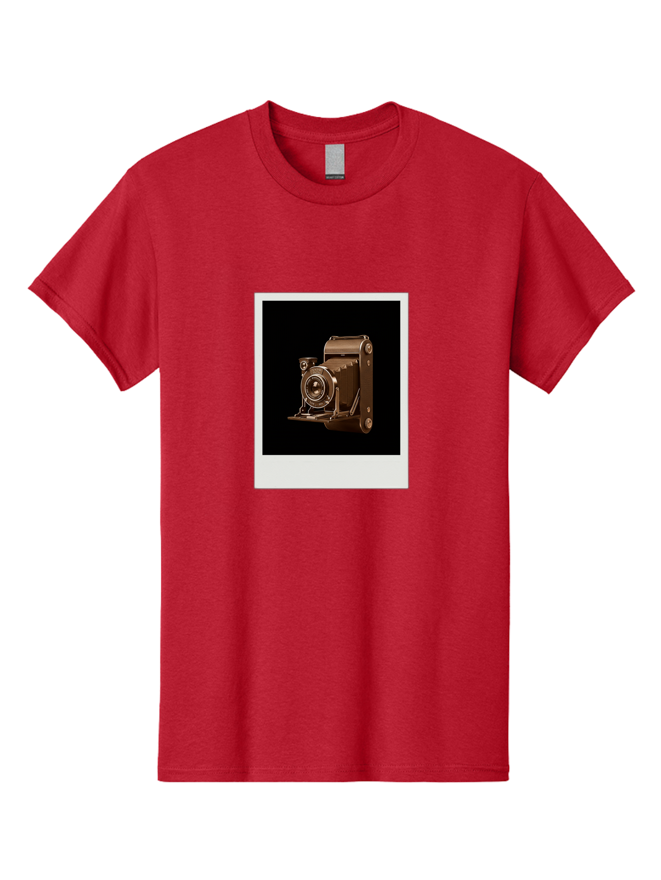 Polaroid-Camera-1 Men'S Graphic Tee, 100% Cotton, Comfortable Casual Summer Wear, Machine Washable, Vintage Camera, Old Photography Equipment, Retro Style, Antique Camera, Nostalgic Feel, Classic Design, Photography History, Instant Camera, Bae680