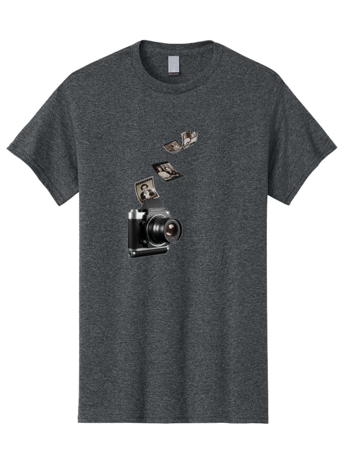 Polaroid-Camera-10 Men'S Graphic Tee, 100% Cotton, Comfortable Casual Summer Wear, Machine Washable, Sharedigital Camera, Black And Silver Camera, Polaroid Photographs, Black And White Portraits, Instant Photography, Camera Technology, Bae681