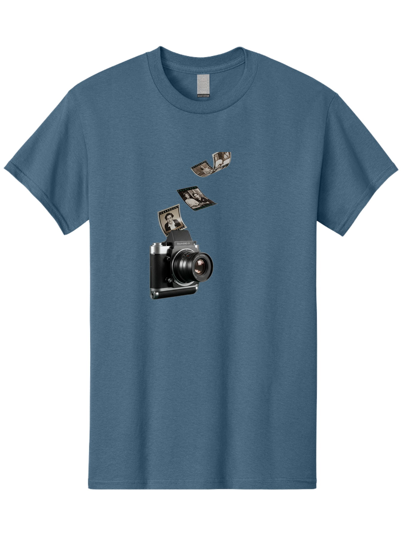 Polaroid-Camera-10 Men'S Graphic Tee, 100% Cotton, Comfortable Casual Summer Wear, Machine Washable, Sharedigital Camera, Black And Silver Camera, Polaroid Photographs, Black And White Portraits, Instant Photography, Camera Technology, Bae681