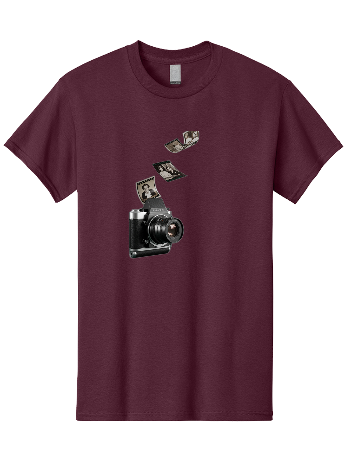 Polaroid-Camera-10 Men'S Graphic Tee, 100% Cotton, Comfortable Casual Summer Wear, Machine Washable, Sharedigital Camera, Black And Silver Camera, Polaroid Photographs, Black And White Portraits, Instant Photography, Camera Technology, Bae681