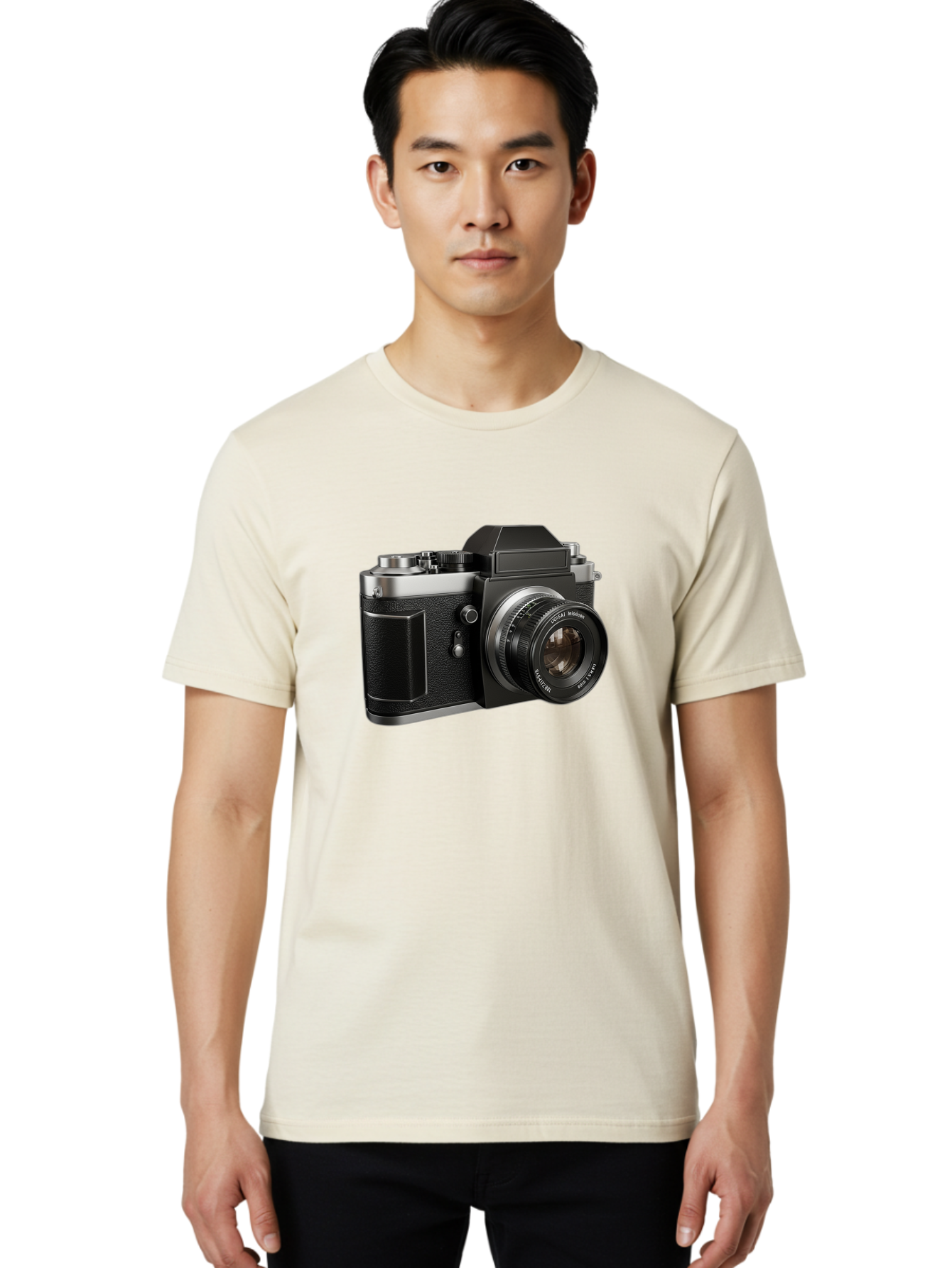Praktica Men'S Graphic Tee, 100% Cotton, Comfortable Casual Summer Wear, Machine Washable, Vintage Camera, Photography Equipment, Classic Design, Black Camera Body, Lens Details, Optical Viewfinder, Shutter Release, Photography Gear, Bae692