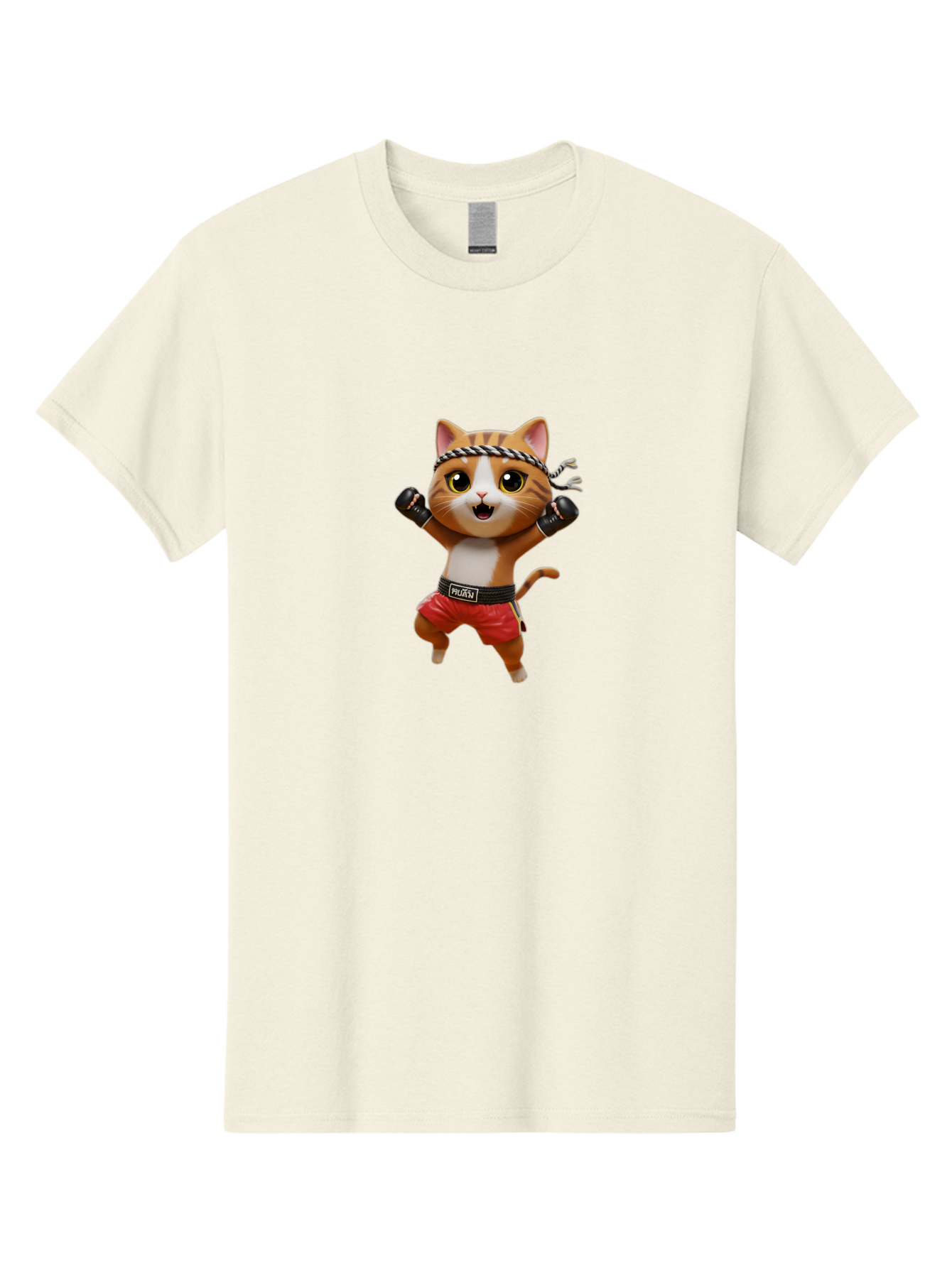 Puma-Cat Men'S Graphic Tee, 100% Cotton, Comfortable Casual Summer Wear, Machine Washable, Cartoon Cat In Boxing Attire, Pudim Belt, Boxing Gloves, Determined Expression, Funny Animal Character, Playful Design, Sports-Themed Illustration, Bae694