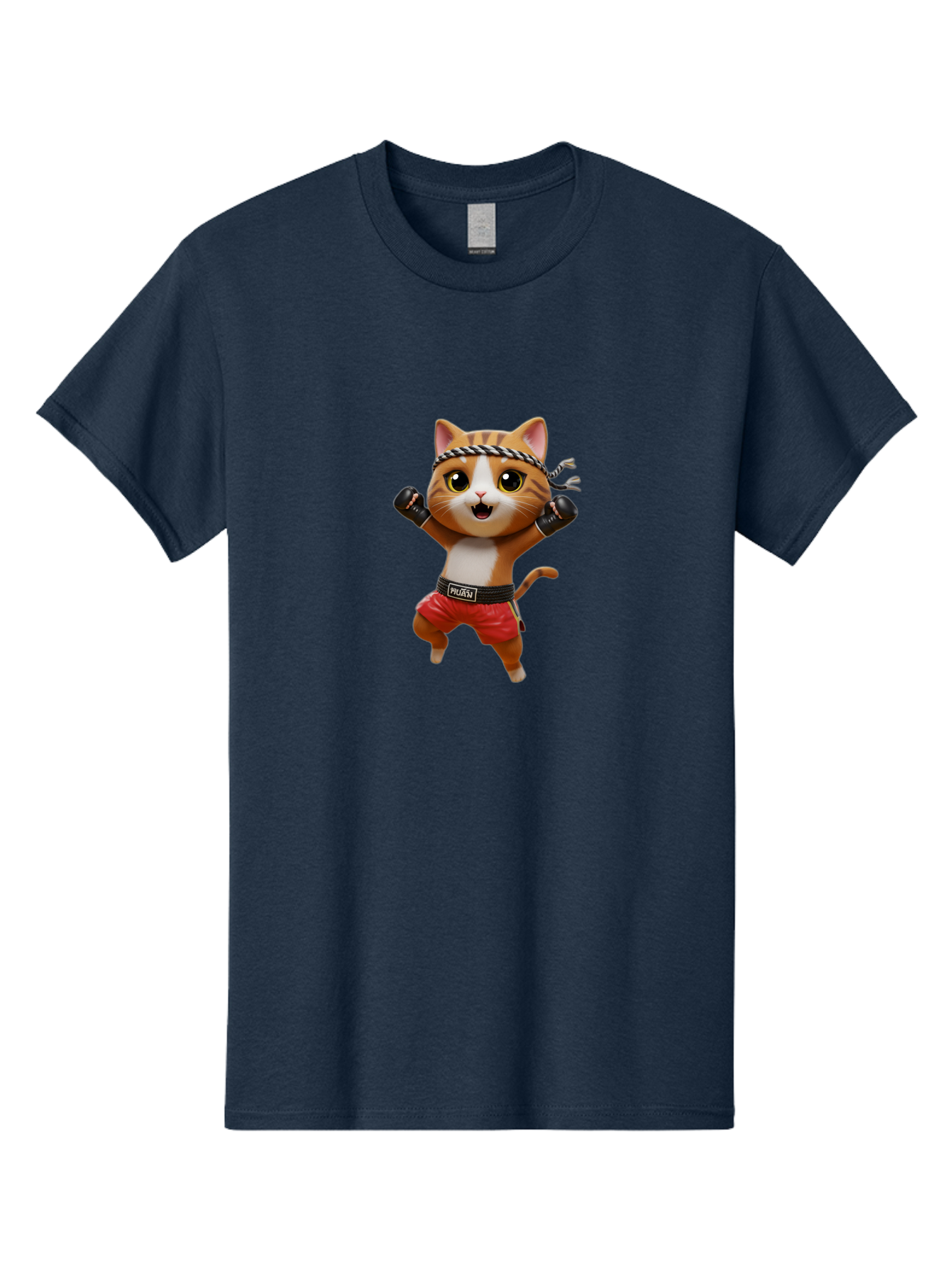Puma-Cat Men'S Graphic Tee, 100% Cotton, Comfortable Casual Summer Wear, Machine Washable, Cartoon Cat In Boxing Attire, Pudim Belt, Boxing Gloves, Determined Expression, Funny Animal Character, Playful Design, Sports-Themed Illustration, Bae694