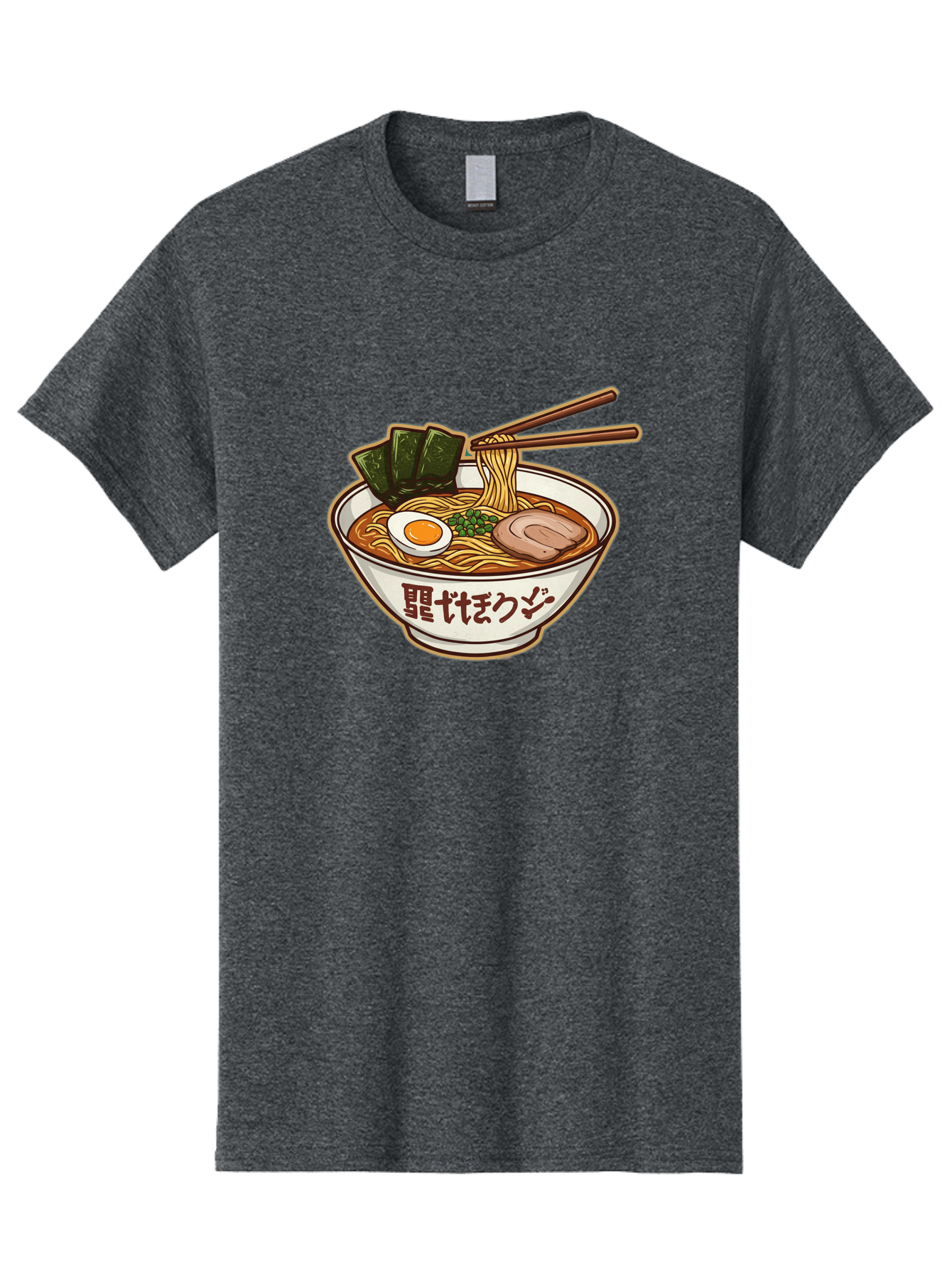 Ramen-5 Men'S Graphic Tee, 100% Cotton, Comfortable Casual Summer Wear, Machine Washable, Japanese Ramen, Savory Noodle Soup, Pork Slice, Soft-Boiled Egg, Green Onions, Seaweed, Chopsticks, Asian Cuisine, Comfort Food, Delicious Meal Bae702