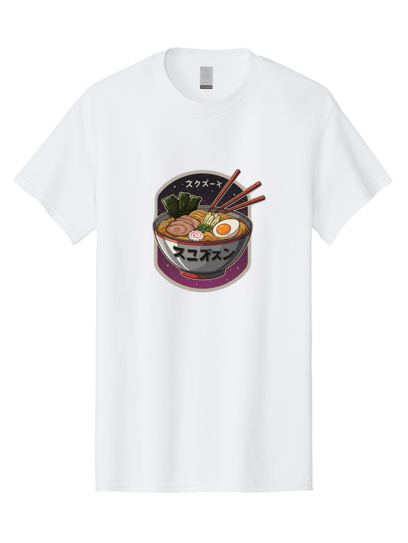 Ramen-6 Men'S Graphic Tee, 100% Cotton, Comfortable Casual Summer Wear, Machine Washable, Steaming Bowl Of Ramen, Noodles, Sliced Pork, Boiled Egg, Green Onions, Seaweed, Chopsticks, Japanese Cuisine, Asian Food, Comfort Meal, Savory Flavors, Bae703