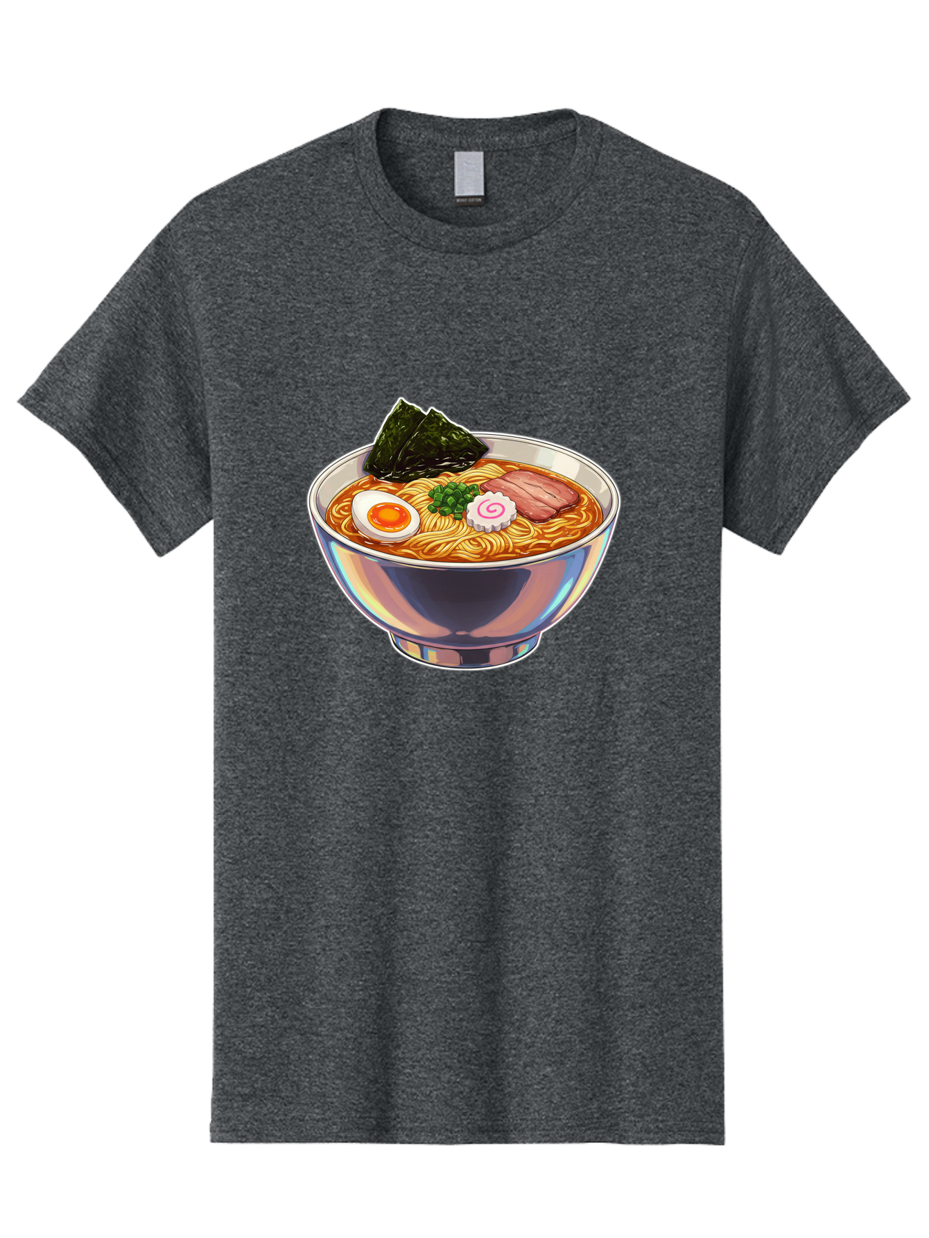 Ramen-8 Men'S Graphic Tee, 100% Cotton, Comfortable Casual Summer Wear, Machine Washable, Bowl Of Ramen, Japanese Cuisine, Egg, Seaweed, Pork, Noodles, Savory Broth, Appetizing Meal, Food Illustration, Delicious Dish Bae705