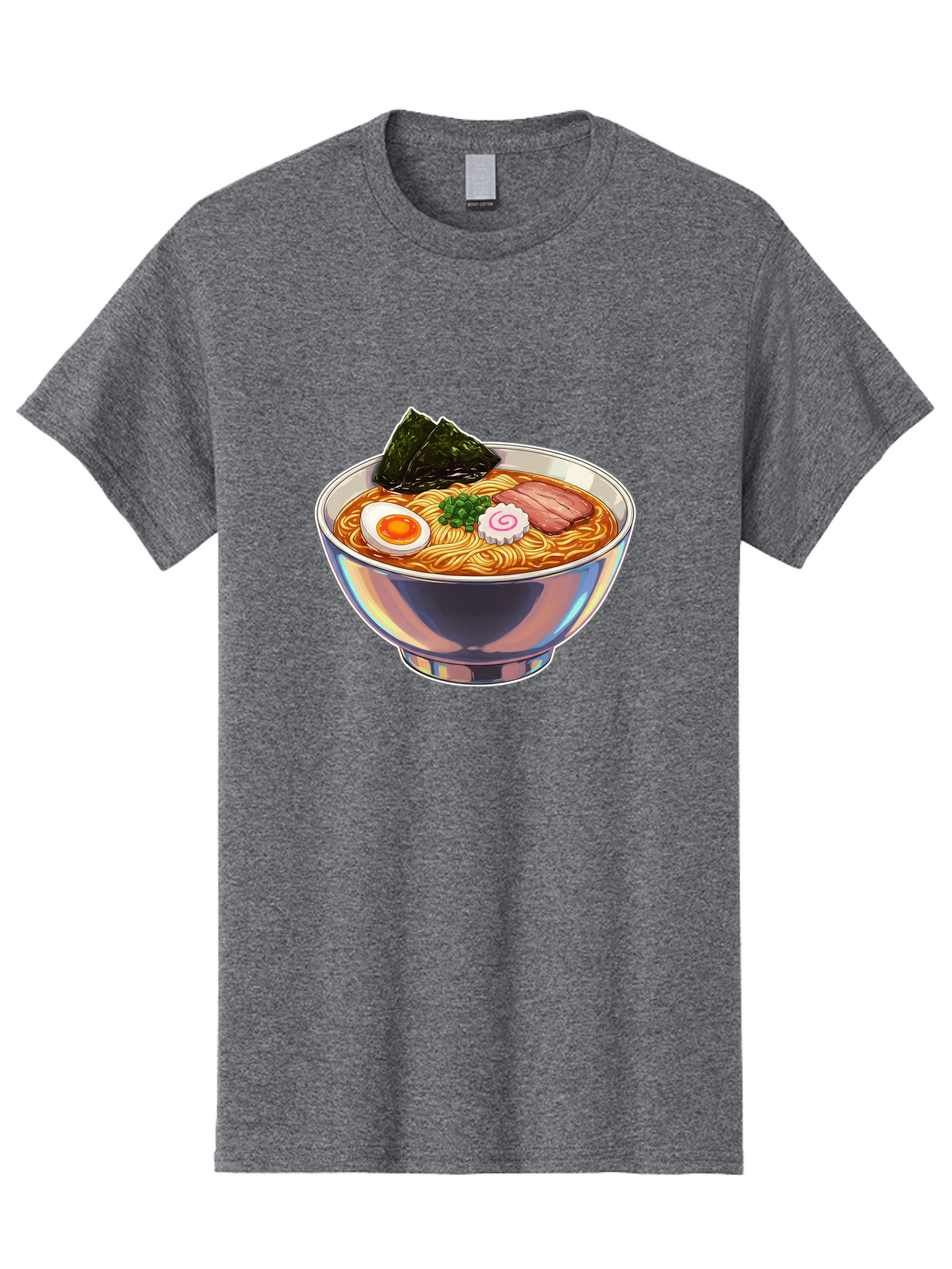 Ramen-8 Men'S Graphic Tee, 100% Cotton, Comfortable Casual Summer Wear, Machine Washable, Bowl Of Ramen, Japanese Cuisine, Egg, Seaweed, Pork, Noodles, Savory Broth, Appetizing Meal, Food Illustration, Delicious Dish Bae705