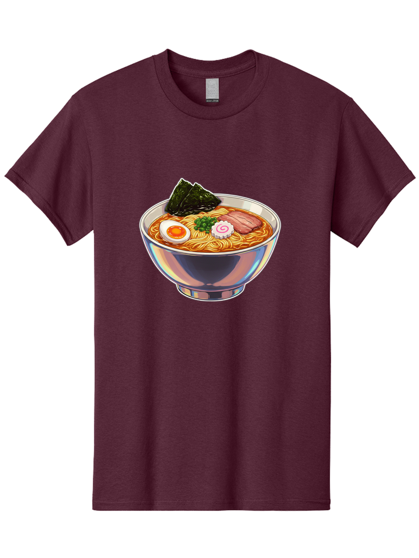 Ramen-8 Men'S Graphic Tee, 100% Cotton, Comfortable Casual Summer Wear, Machine Washable, Bowl Of Ramen, Japanese Cuisine, Egg, Seaweed, Pork, Noodles, Savory Broth, Appetizing Meal, Food Illustration, Delicious Dish Bae705