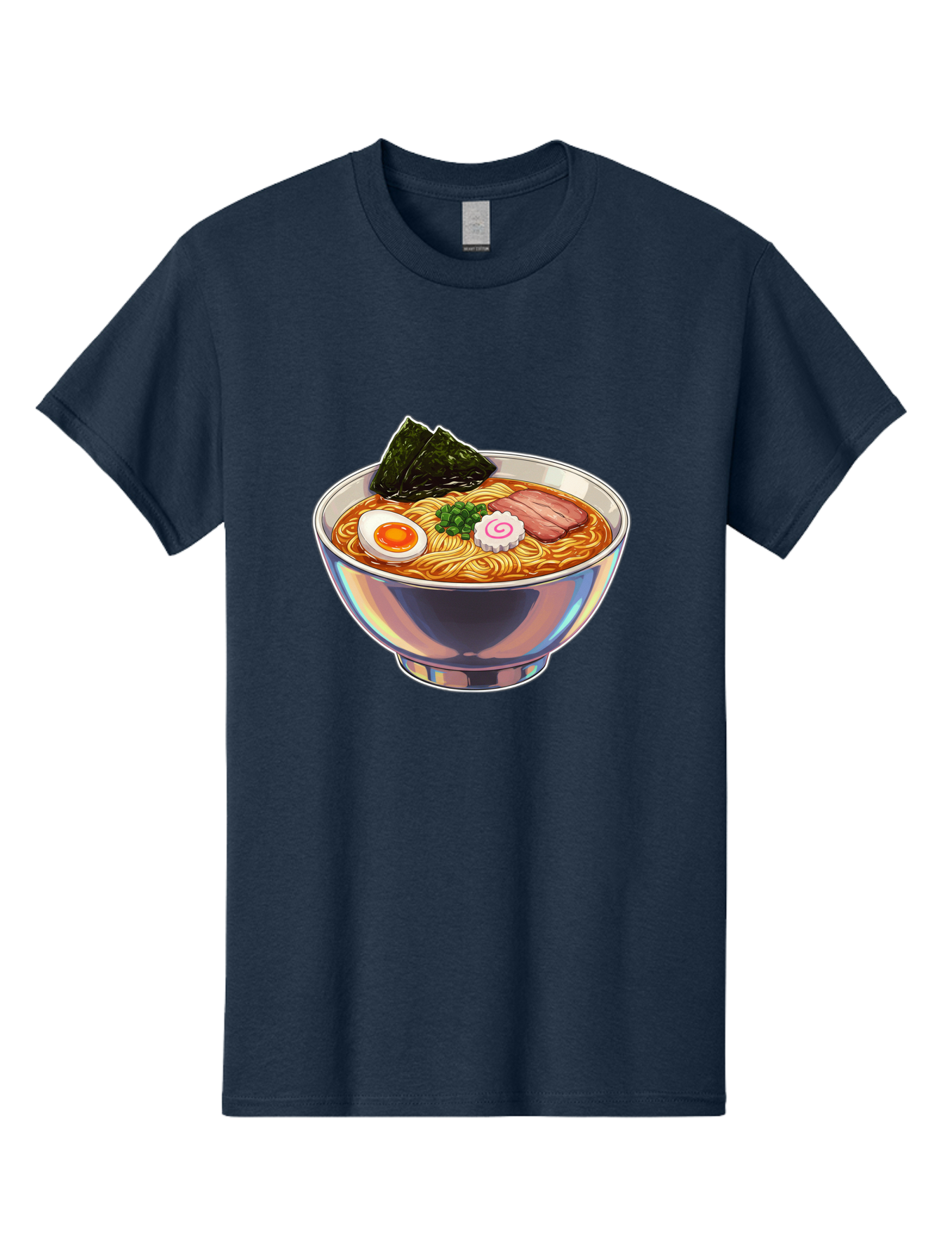 Ramen-8 Men'S Graphic Tee, 100% Cotton, Comfortable Casual Summer Wear, Machine Washable, Bowl Of Ramen, Japanese Cuisine, Egg, Seaweed, Pork, Noodles, Savory Broth, Appetizing Meal, Food Illustration, Delicious Dish Bae705