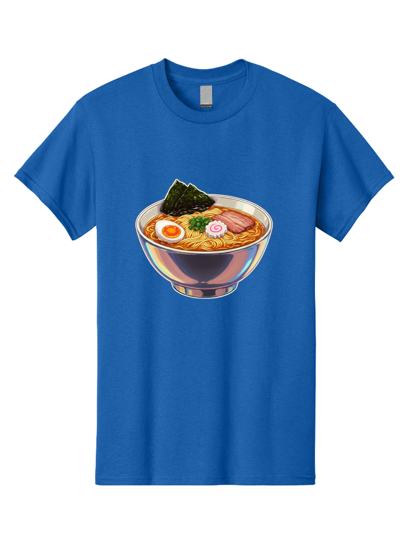 Ramen-8 Men'S Graphic Tee, 100% Cotton, Comfortable Casual Summer Wear, Machine Washable, Bowl Of Ramen, Japanese Cuisine, Egg, Seaweed, Pork, Noodles, Savory Broth, Appetizing Meal, Food Illustration, Delicious Dish Bae705