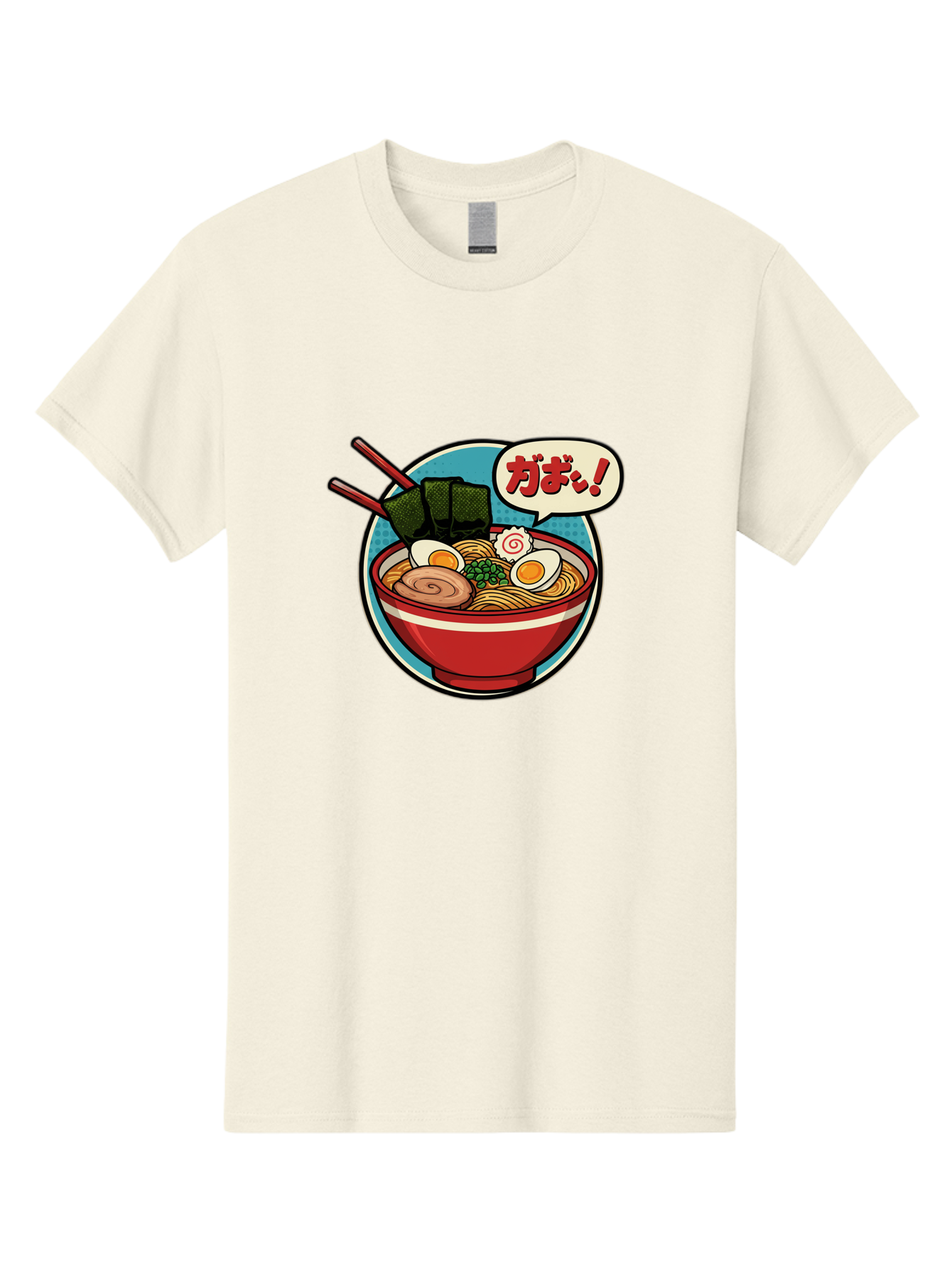 Ramen-Bowl-6 Men'S Graphic Tee, 100% Cotton, Comfortable Casual Summer Wear, Machine Washable, Ramen, Bowl Of Noodles, Japanese Cuisine, Egg, Seaweed, Food Illustration, Cartoon-Style, Chopsticks, Spiral Pattern, Boiled Egg, Savory Dish Bae711