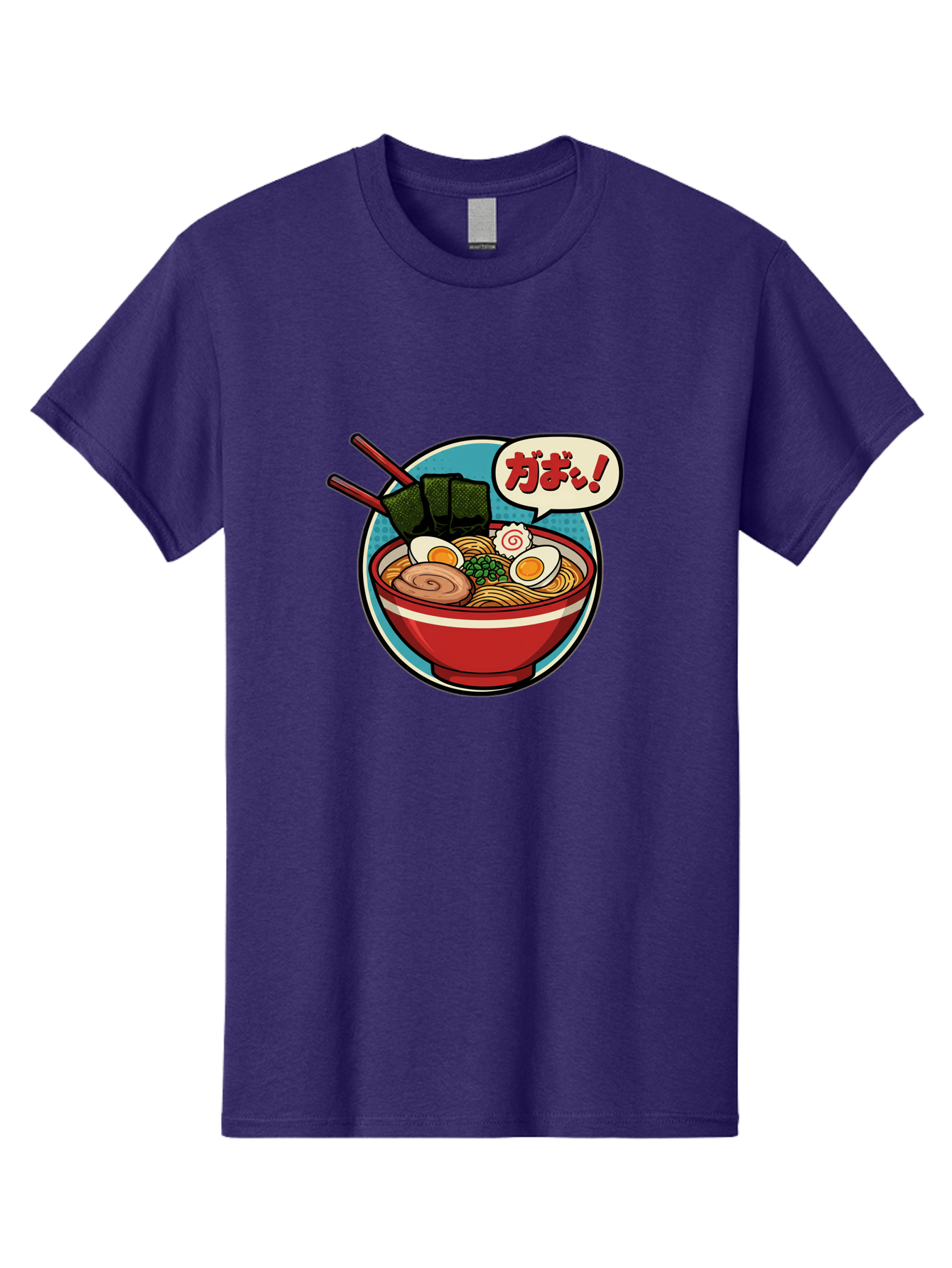 Ramen-Bowl-6 Men'S Graphic Tee, 100% Cotton, Comfortable Casual Summer Wear, Machine Washable, Ramen, Bowl Of Noodles, Japanese Cuisine, Egg, Seaweed, Food Illustration, Cartoon-Style, Chopsticks, Spiral Pattern, Boiled Egg, Savory Dish Bae711