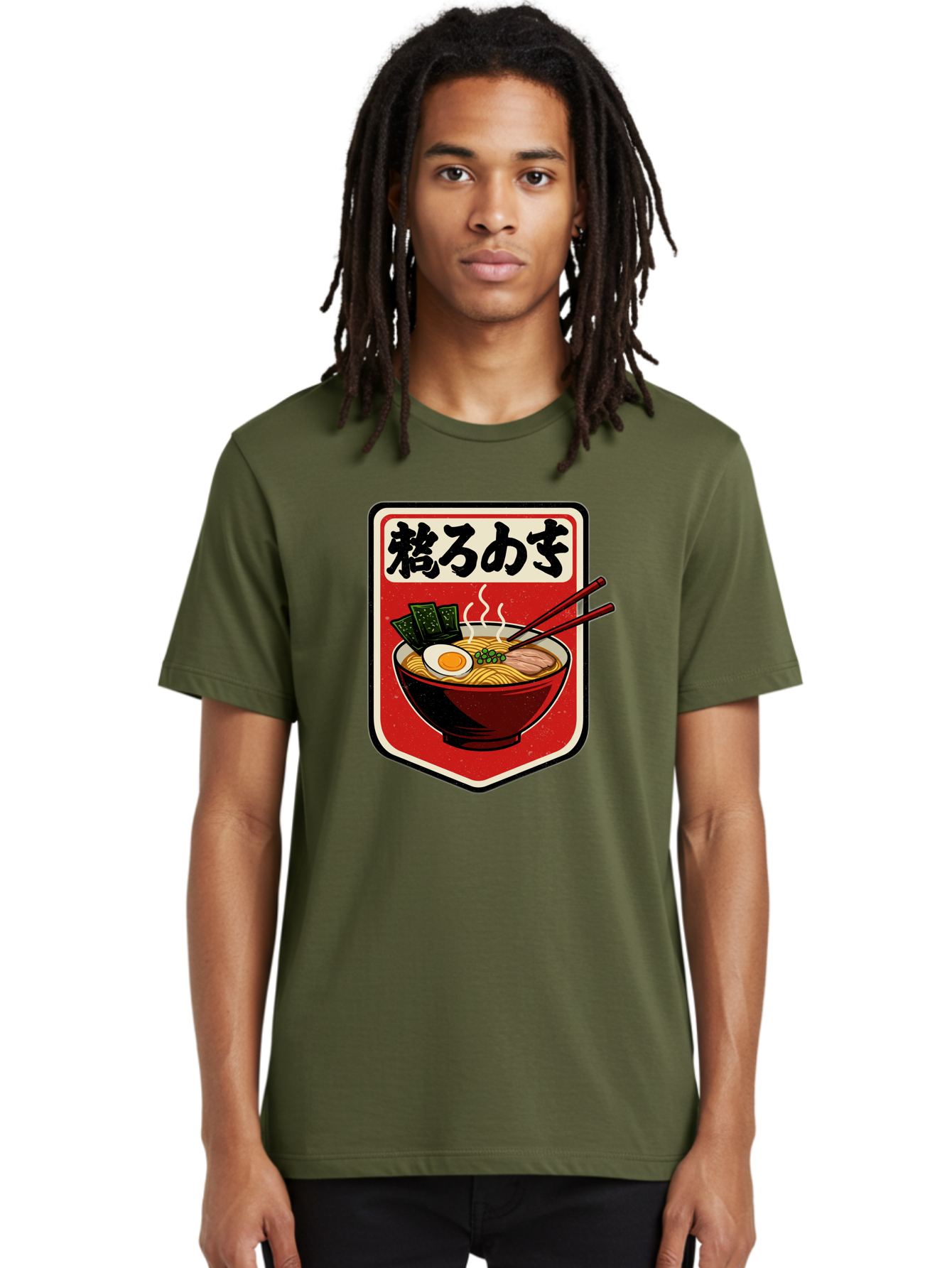 Ramen-Bowl-Aesthetic Men'S Graphic Tee, 100% Cotton, Comfortable Casual Summer Wear, Machine Washable, Steaming Hot Ramen, Japanese Cuisine, Noodle Soup, Egg And Seaweed Toppings, Chopsticks, Kakarou Mushi, Savory Broth, Asian Food, Bae712