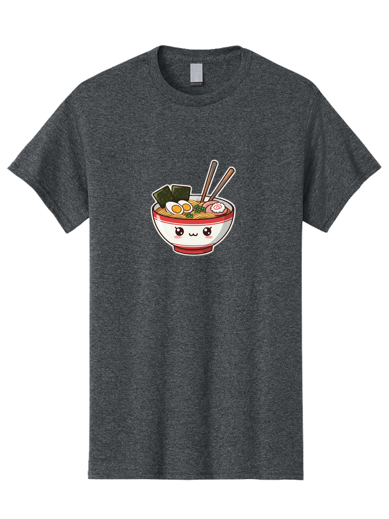 Ramen-Noodle-Bowl-1 Men'S Graphic Tee, 100% Cotton, Comfortable Casual Summer Wear, Machine Washable, Bowl Of Ramen, Steaming Noodles, Soft-Boiled Egg, Seaweed, Cartoon Bowl, Kawaii Food, Japanese Cuisine, Cute Illustration, Foodie Graphics, Bae714