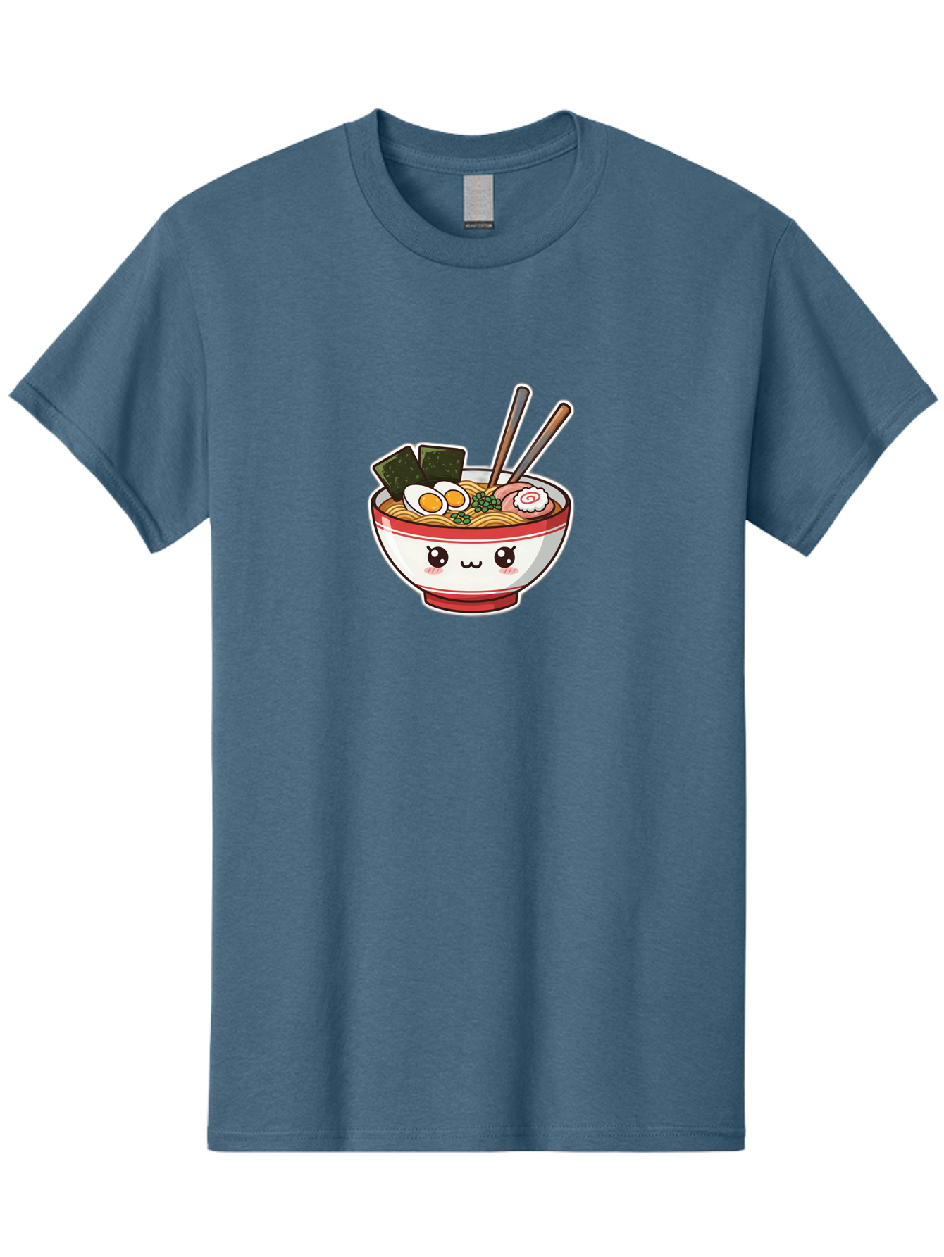 Ramen-Noodle-Bowl-1 Men'S Graphic Tee, 100% Cotton, Comfortable Casual Summer Wear, Machine Washable, Bowl Of Ramen, Steaming Noodles, Soft-Boiled Egg, Seaweed, Cartoon Bowl, Kawaii Food, Japanese Cuisine, Cute Illustration, Foodie Graphics, Bae714