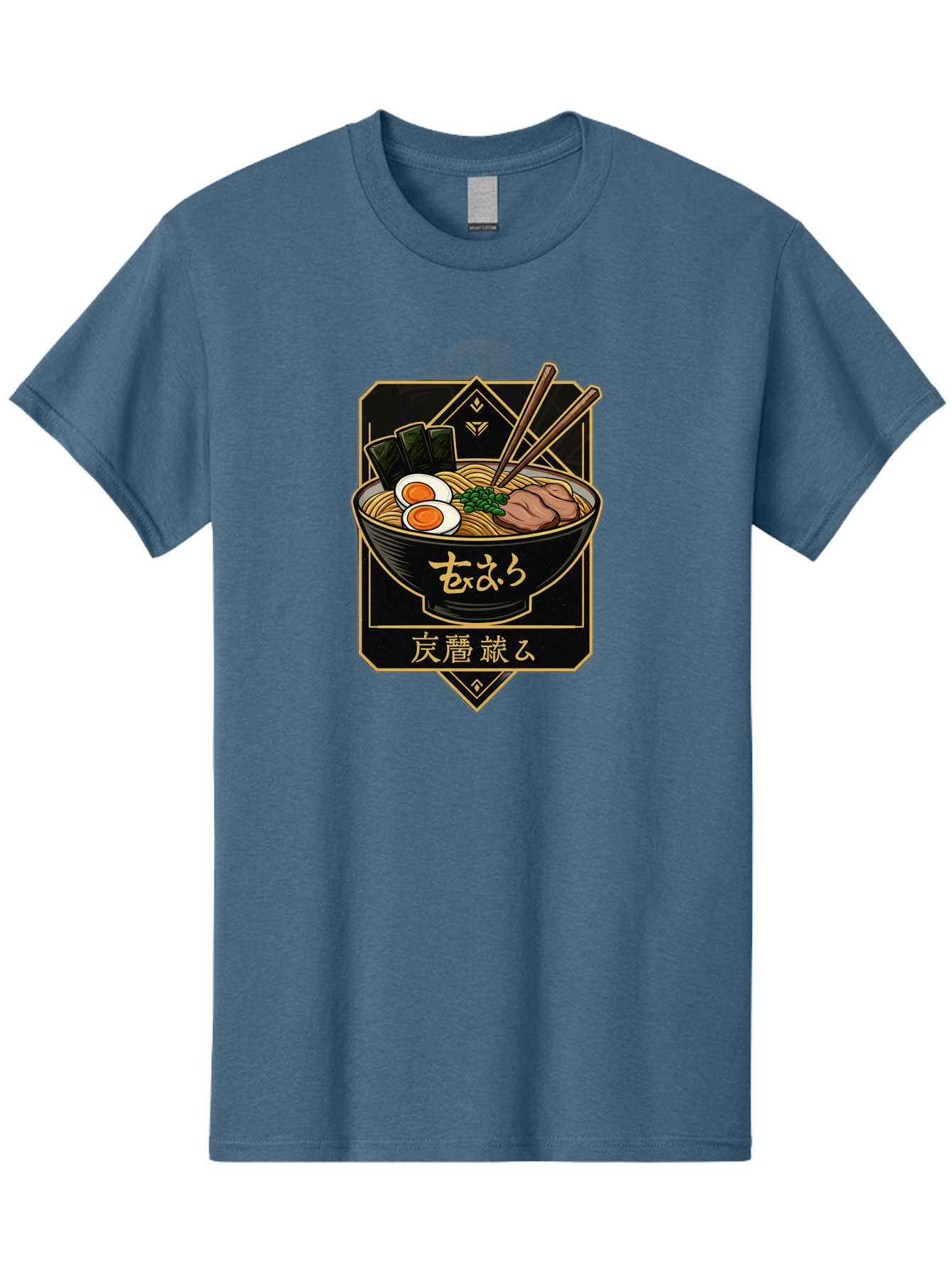 Ramen-Noodles-2 Men'S Graphic Tee, 100% Cotton, Comfortable Casual Summer Wear, Machine Washable, Bowl Of Ramen, Japanese Noodles, Soft-Boiled Egg, Seaweed, Pork Slices, Chopsticks, Japanese Cuisine, Ramen Bowl, Noodle Soup, Savory Dish, Bae719