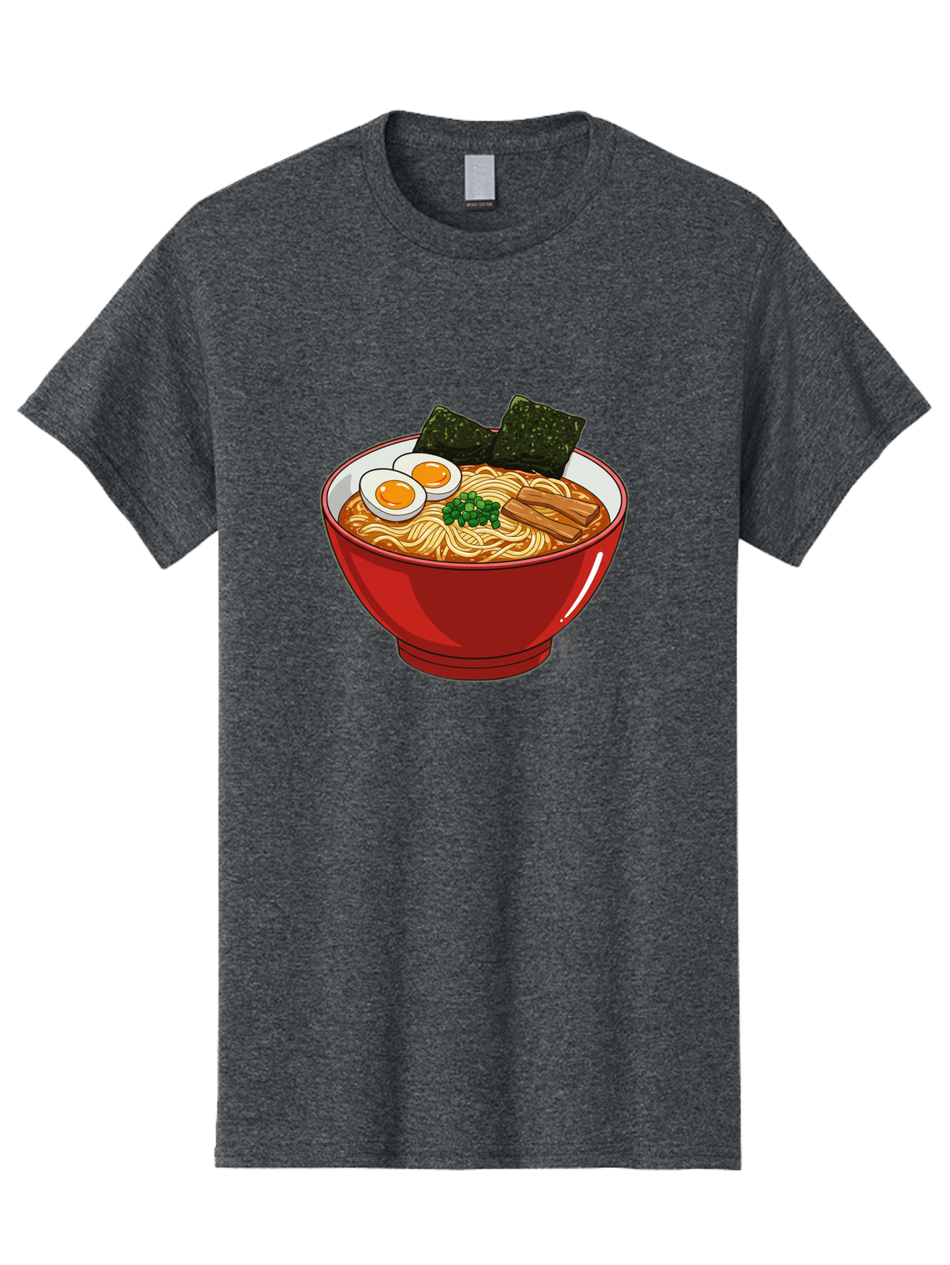 Ramen-Noodles-Bowl Men'S Graphic Tee, 100% Cotton, Comfortable Casual Summer Wear, Machine Washable, Steaming Hot Ramen, Savory Broth, Boiled Egg, Seaweed, Green Onions, Bamboo Shoots, Japanese Cuisine, Comfort Food, Noodle Soup, Asian Flavors Bae720