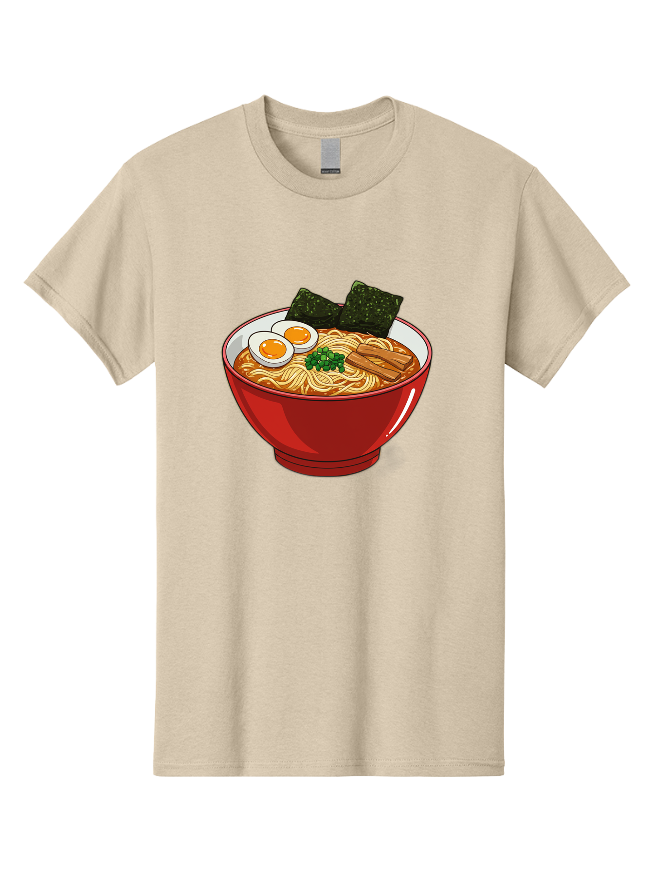 Ramen-Noodles-Bowl Men'S Graphic Tee, 100% Cotton, Comfortable Casual Summer Wear, Machine Washable, Steaming Hot Ramen, Savory Broth, Boiled Egg, Seaweed, Green Onions, Bamboo Shoots, Japanese Cuisine, Comfort Food, Noodle Soup, Asian Flavors Bae720