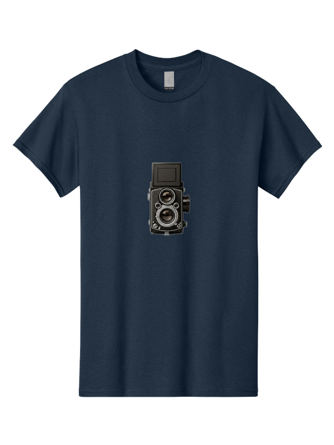 Rolleiflex-Camera Men'S Graphic Tee, 100% Cotton, Comfortable Casual Summer Wear, Machine Washable, Twin Lens Reflex Camera, Vintage Photography, Retro Camera, Photography Equipment, Film Camera, Classic Design, Nostalgic Photography Bae729