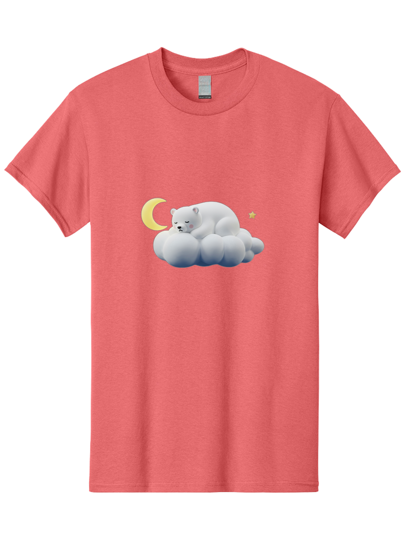 Sleeping-Polar-Bear-9 Men'S Graphic Tee, 100% Cotton, Comfortable Casual Summer Wear, Machine Washable, Sleeping Polar Bear, Cloudy Dreams, Moonlight Serenity, Peaceful Slumber, Celestial Ambiance, Tranquil Atmosphere, Dreamy Night Sky Bae750
