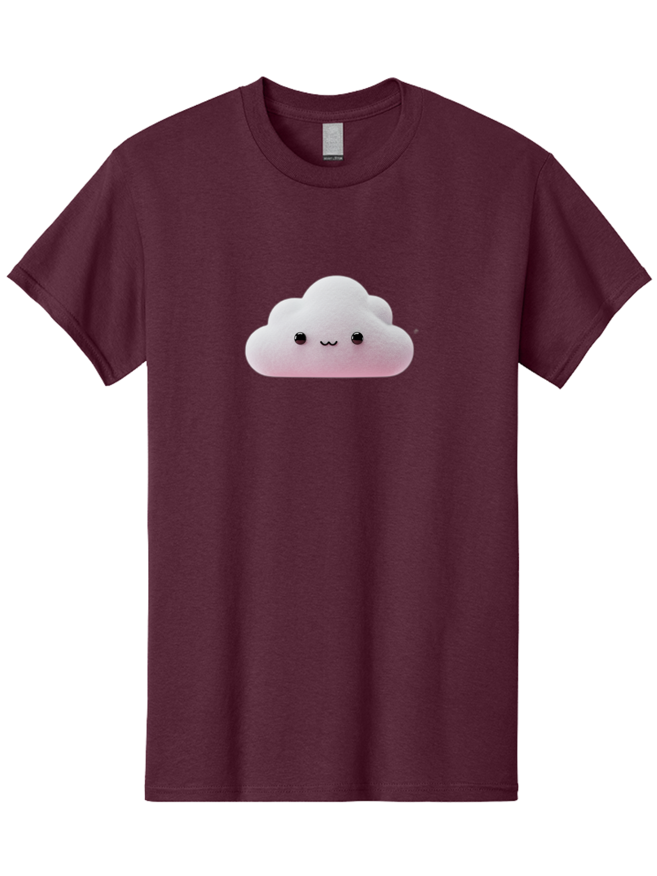 Smiling-Cloud-1 Men'S Graphic Tee, 100% Cotton, Comfortable Casual Summer Wear, Machine Washable, Kawaii Cloud, Cute Cartoon Character, Smiling Face, Fluffy Cloud, Pastel Colors, Adorable Design, Soft Graphics, Childrens Illustration, Bae762