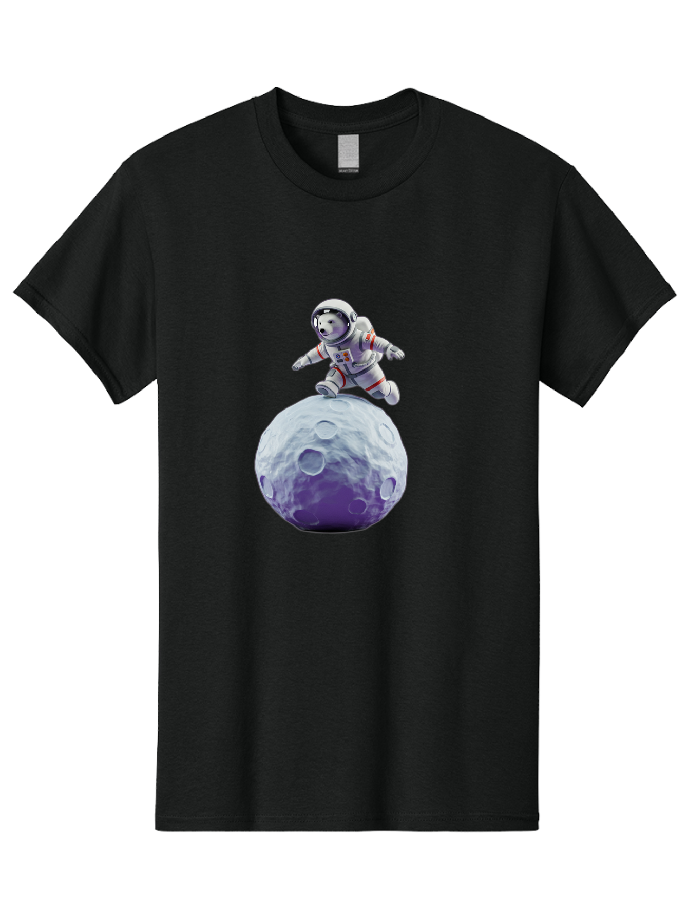 Teddy-Bear-Astronaut Men'S Graphic Tee, 100% Cotton, Comfortable Casual Summer Wear, Machine Washable, Bear Astronaut, Space Suit, Craters, Moon Surface, Lunar Exploration, Space Adventure, Cartoon Astronaut, Funny Space, Adventure Theme, Bae796