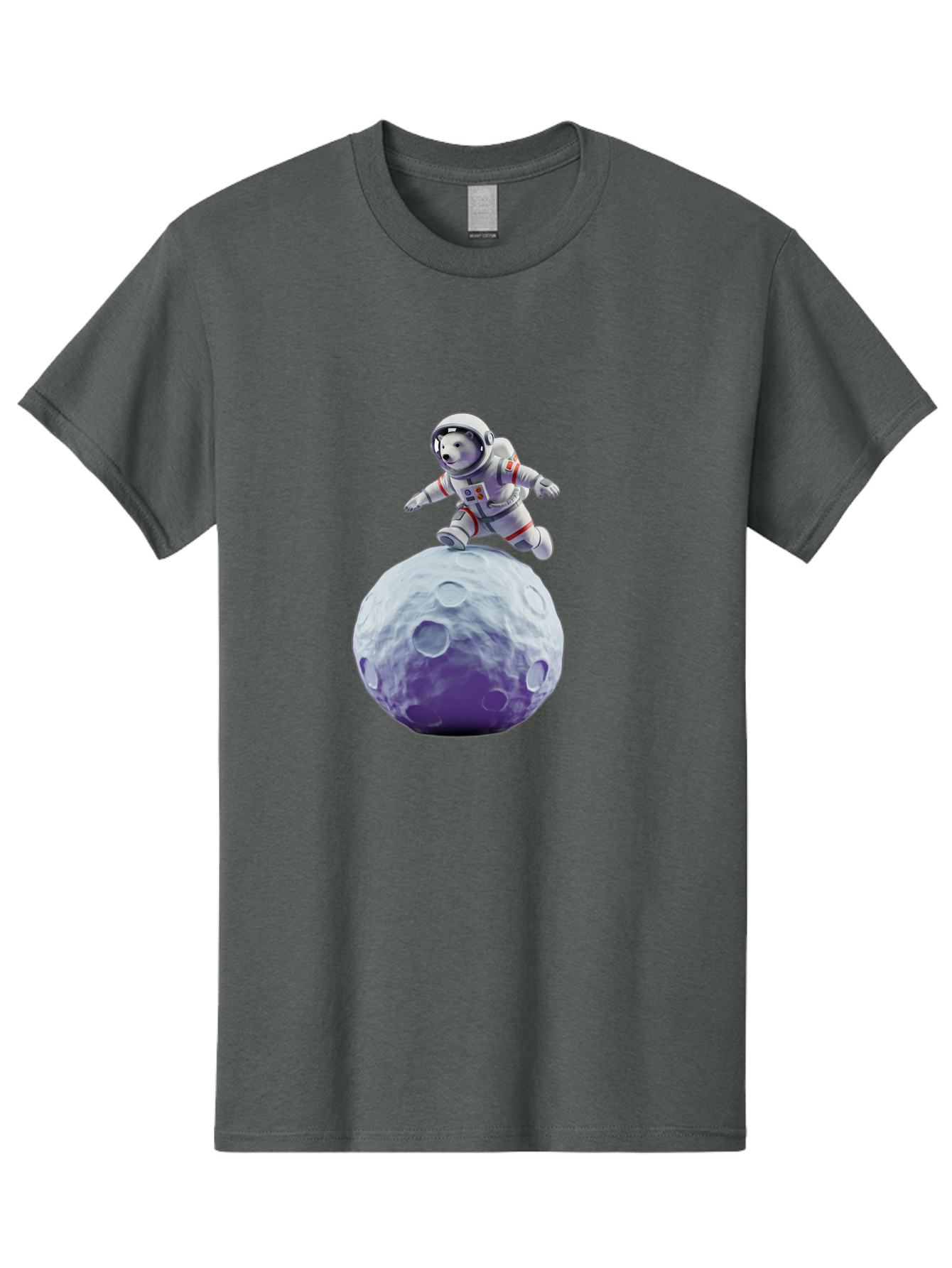 Teddy-Bear-Astronaut Men'S Graphic Tee, 100% Cotton, Comfortable Casual Summer Wear, Machine Washable, Bear Astronaut, Space Suit, Craters, Moon Surface, Lunar Exploration, Space Adventure, Cartoon Astronaut, Funny Space, Adventure Theme, Bae796