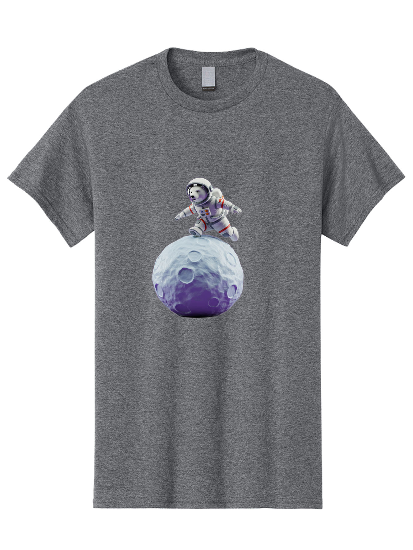 Teddy-Bear-Astronaut Men'S Graphic Tee, 100% Cotton, Comfortable Casual Summer Wear, Machine Washable, Bear Astronaut, Space Suit, Craters, Moon Surface, Lunar Exploration, Space Adventure, Cartoon Astronaut, Funny Space, Adventure Theme, Bae796