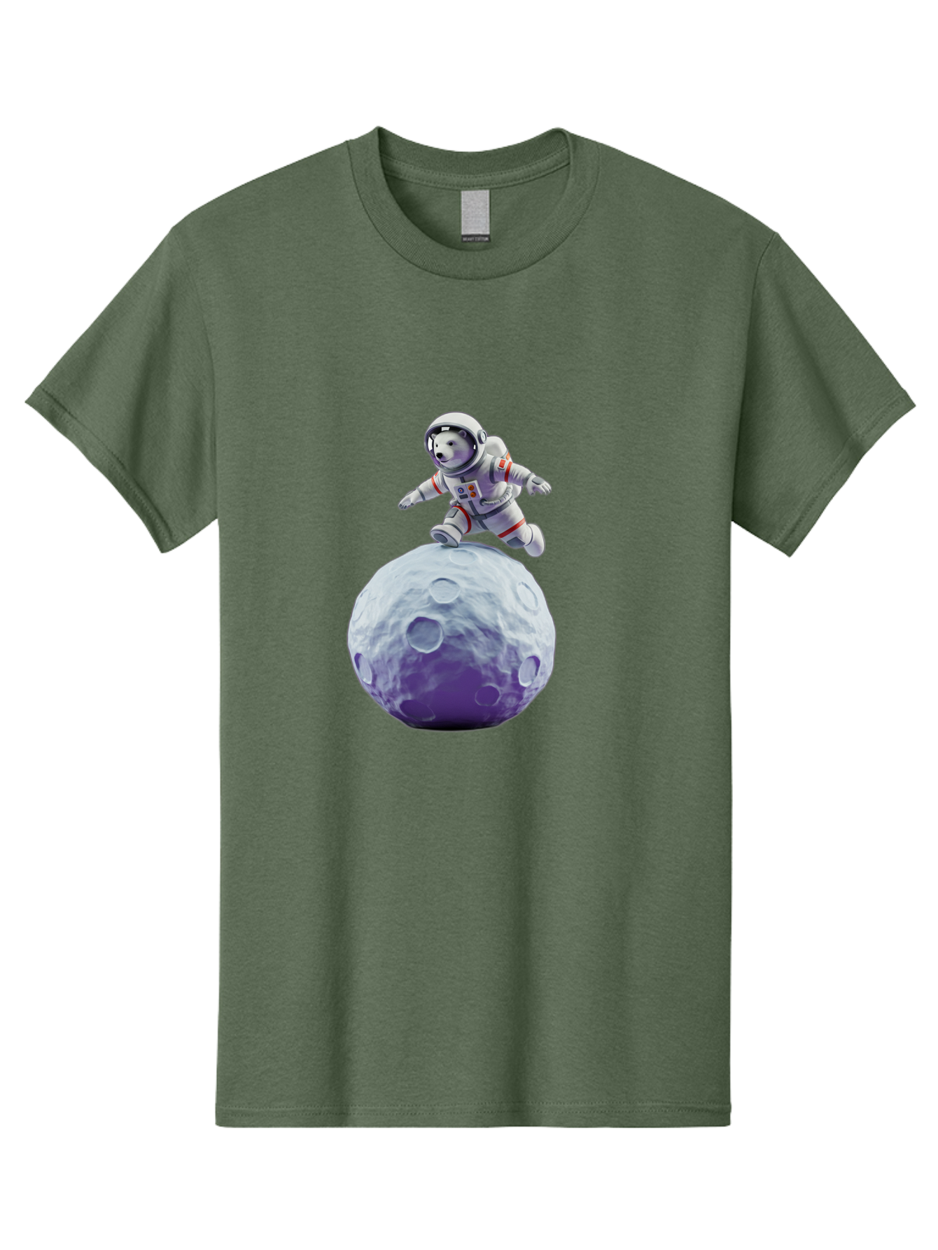 Teddy-Bear-Astronaut Men'S Graphic Tee, 100% Cotton, Comfortable Casual Summer Wear, Machine Washable, Bear Astronaut, Space Suit, Craters, Moon Surface, Lunar Exploration, Space Adventure, Cartoon Astronaut, Funny Space, Adventure Theme, Bae796