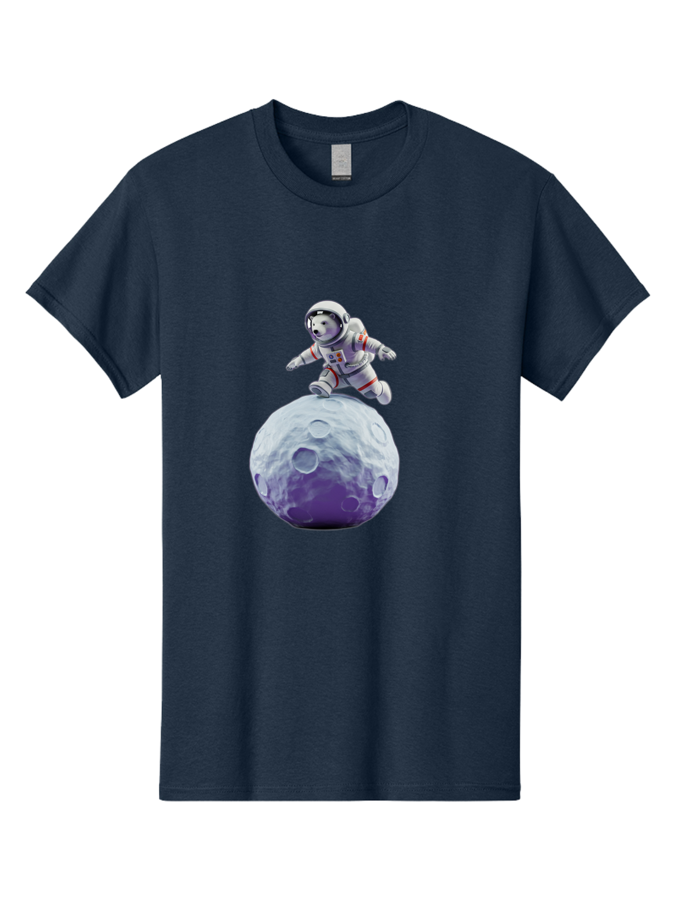 Teddy-Bear-Astronaut Men'S Graphic Tee, 100% Cotton, Comfortable Casual Summer Wear, Machine Washable, Bear Astronaut, Space Suit, Craters, Moon Surface, Lunar Exploration, Space Adventure, Cartoon Astronaut, Funny Space, Adventure Theme, Bae796