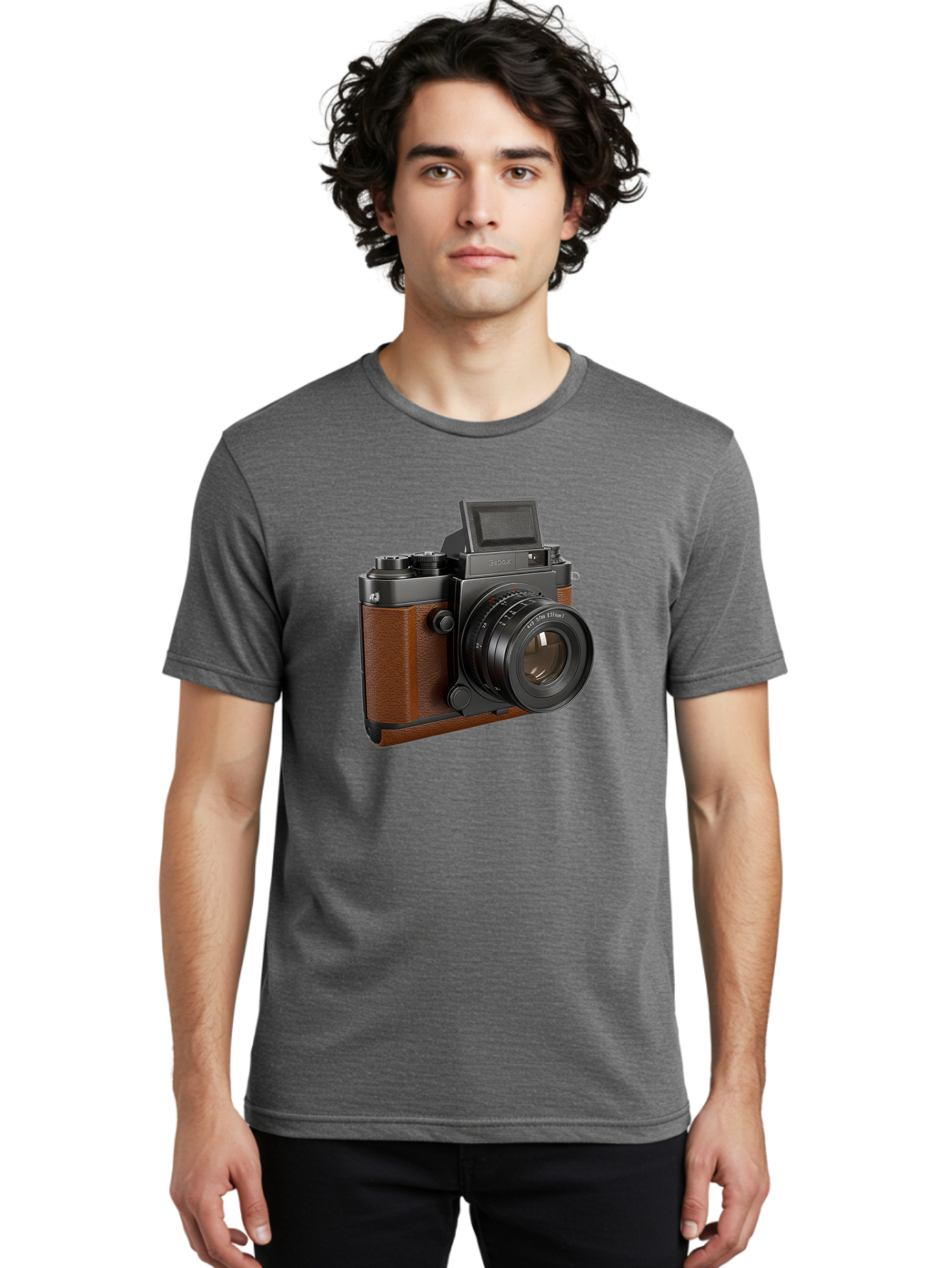 Tlr-Rx-Camera Men'S Graphic Tee, 100% Cotton, Comfortable Casual Summer Wear, Machine Washable, Vintage Camera, Fujifilm X100, Retro Style, Digital Camera, Photography Equipment, Camera Lens, Photographer Gear, Classic Design, Fujifilm Camera Bae802