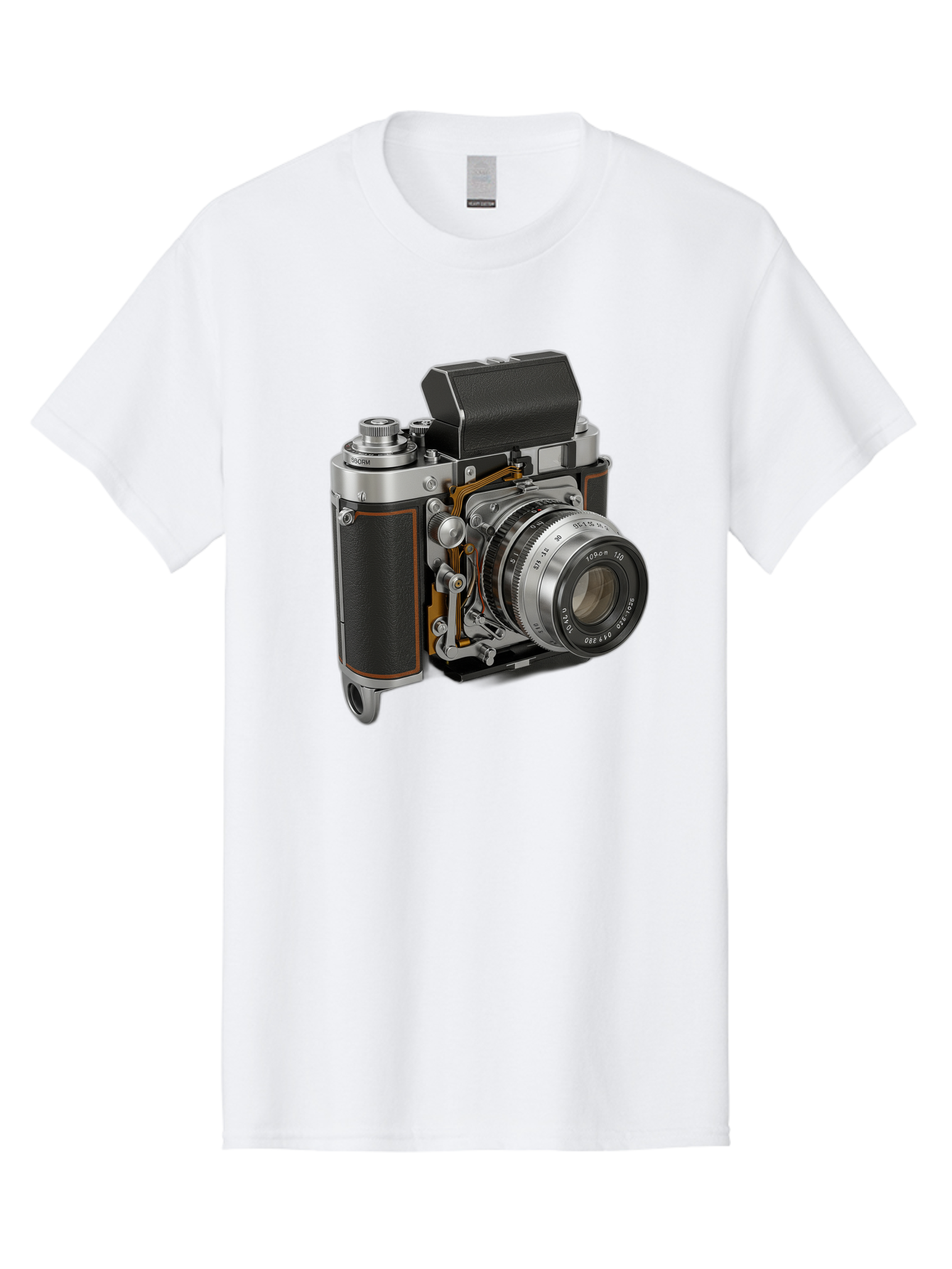 Triotar-Triotar-1-4-5-135 Men'S Graphic Tee, 100% Cotton, Comfortable Casual Summer Wear, Machine Washable, Vintage Camera, Classic Photography, Triotar 50Mm F/2.8 Lens, Retro Camera Body, Antique Camera Equipment, Photography Accessories, Bae803