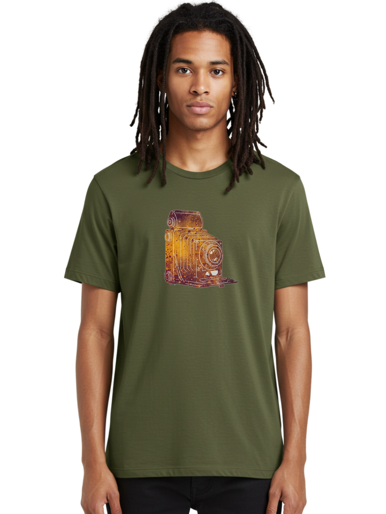 Vintage-Camera-10 Men'S Graphic Tee, 100% Cotton, Comfortable Casual Summer Wear, Machine Washable, Vintage Camera, Classic Photography, Retro Style, Worn Texture, Distressed Finish, Nostalgic Feel, Analog Photography, Film Camera, Bae805