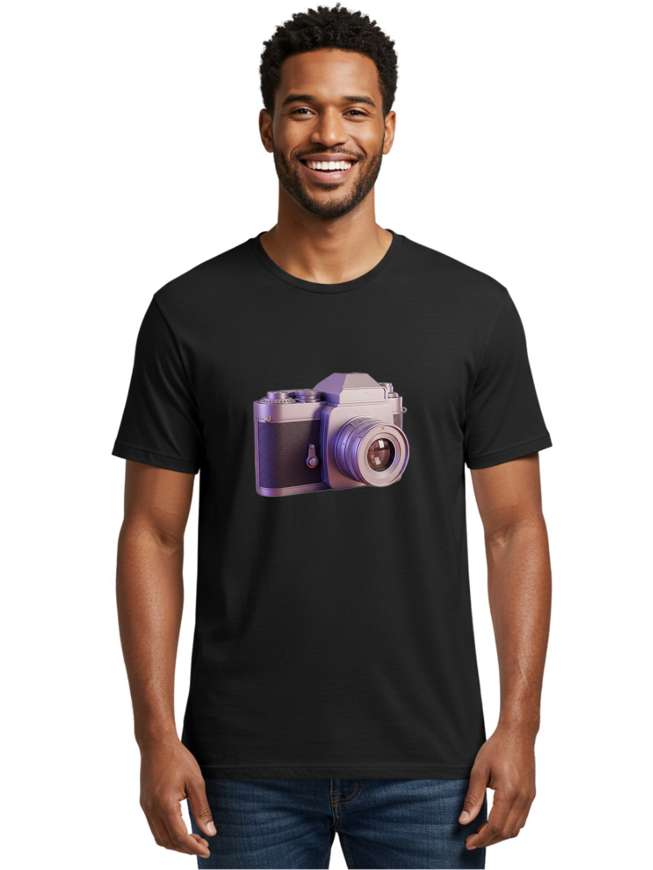 Vintage-Camera-4 Men'S Graphic Tee, 100% Cotton, Comfortable Casual Summer Wear, Machine Washable, Vintage Camera, Old Camera, Retro Photography, Film Camera, Classic Design, Photography Equipment, Camera Lens Bae808