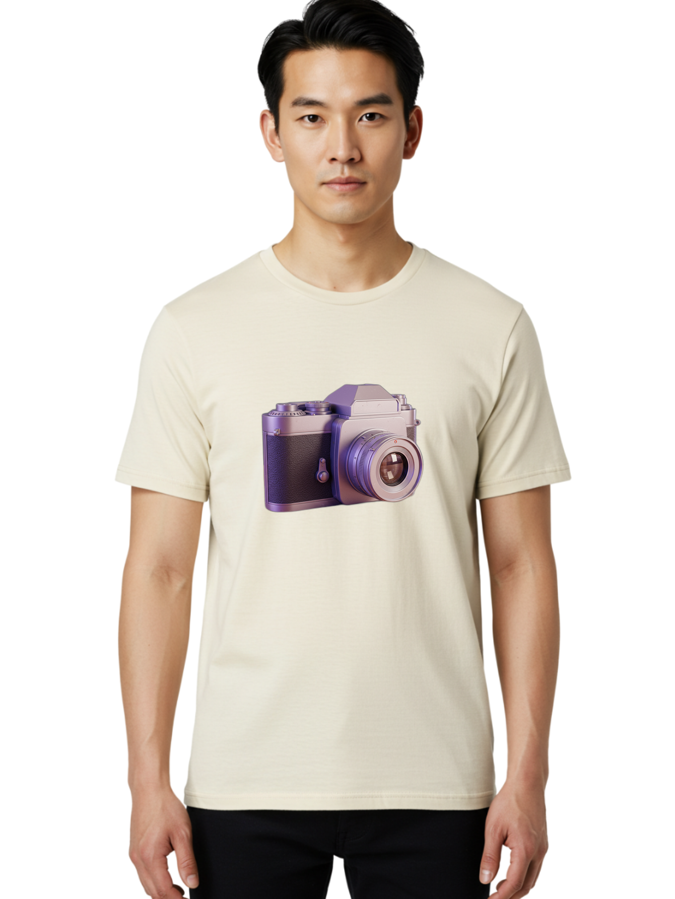 Vintage-Camera-4 Men'S Graphic Tee, 100% Cotton, Comfortable Casual Summer Wear, Machine Washable, Vintage Camera, Old Camera, Retro Photography, Film Camera, Classic Design, Photography Equipment, Camera Lens Bae808