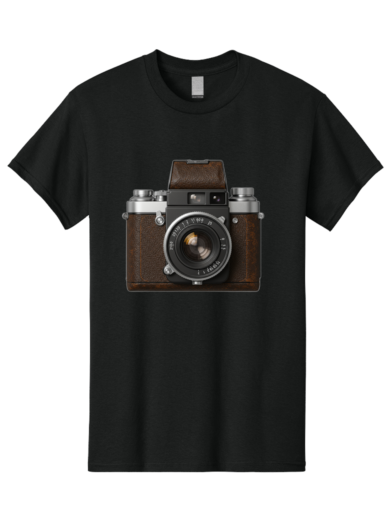 Vintage-Camera-7 Men'S Graphic Tee, 100% Cotton, Comfortable Casual Summer Wear, Machine Washable, Classic Camera, Vintage Photography, Film Camera, Retro Style, Leather Wrap, Silver Accents, Photography Equipment, Nostalgic Charm, Bae811