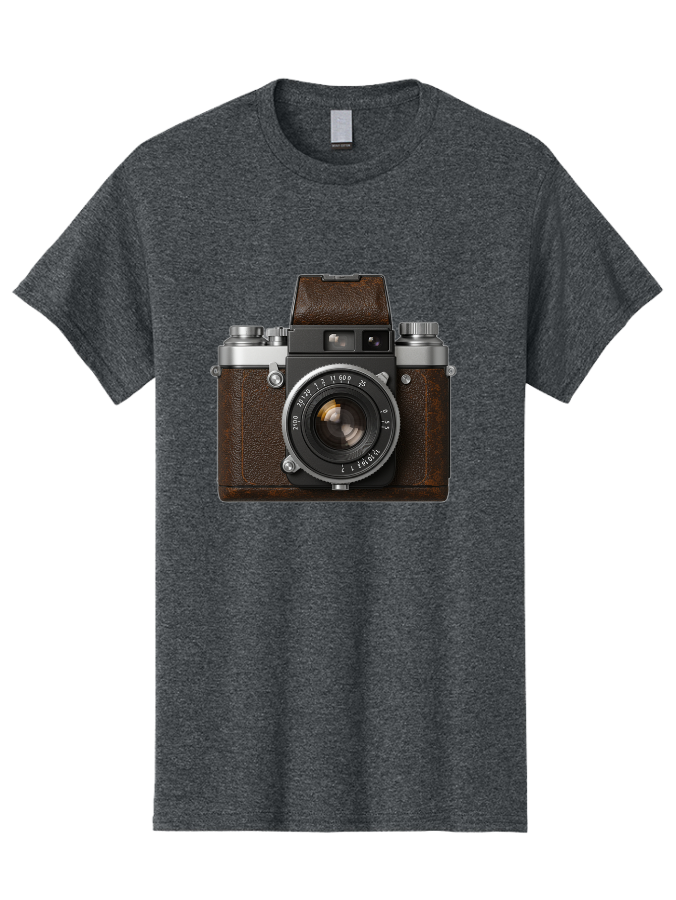 Vintage-Camera-7 Men'S Graphic Tee, 100% Cotton, Comfortable Casual Summer Wear, Machine Washable, Classic Camera, Vintage Photography, Film Camera, Retro Style, Leather Wrap, Silver Accents, Photography Equipment, Nostalgic Charm, Bae811