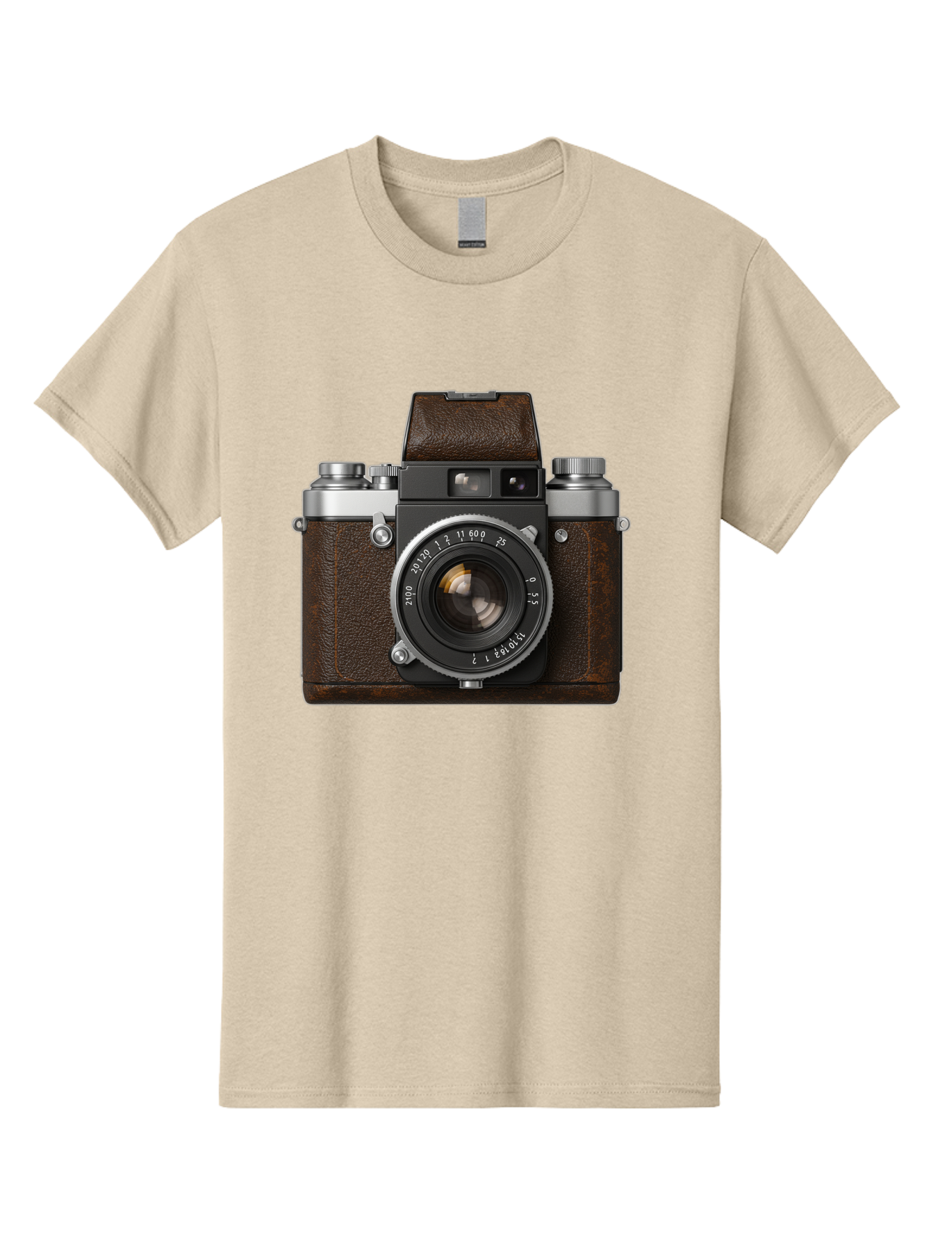Vintage-Camera-7 Men'S Graphic Tee, 100% Cotton, Comfortable Casual Summer Wear, Machine Washable, Classic Camera, Vintage Photography, Film Camera, Retro Style, Leather Wrap, Silver Accents, Photography Equipment, Nostalgic Charm, Bae811