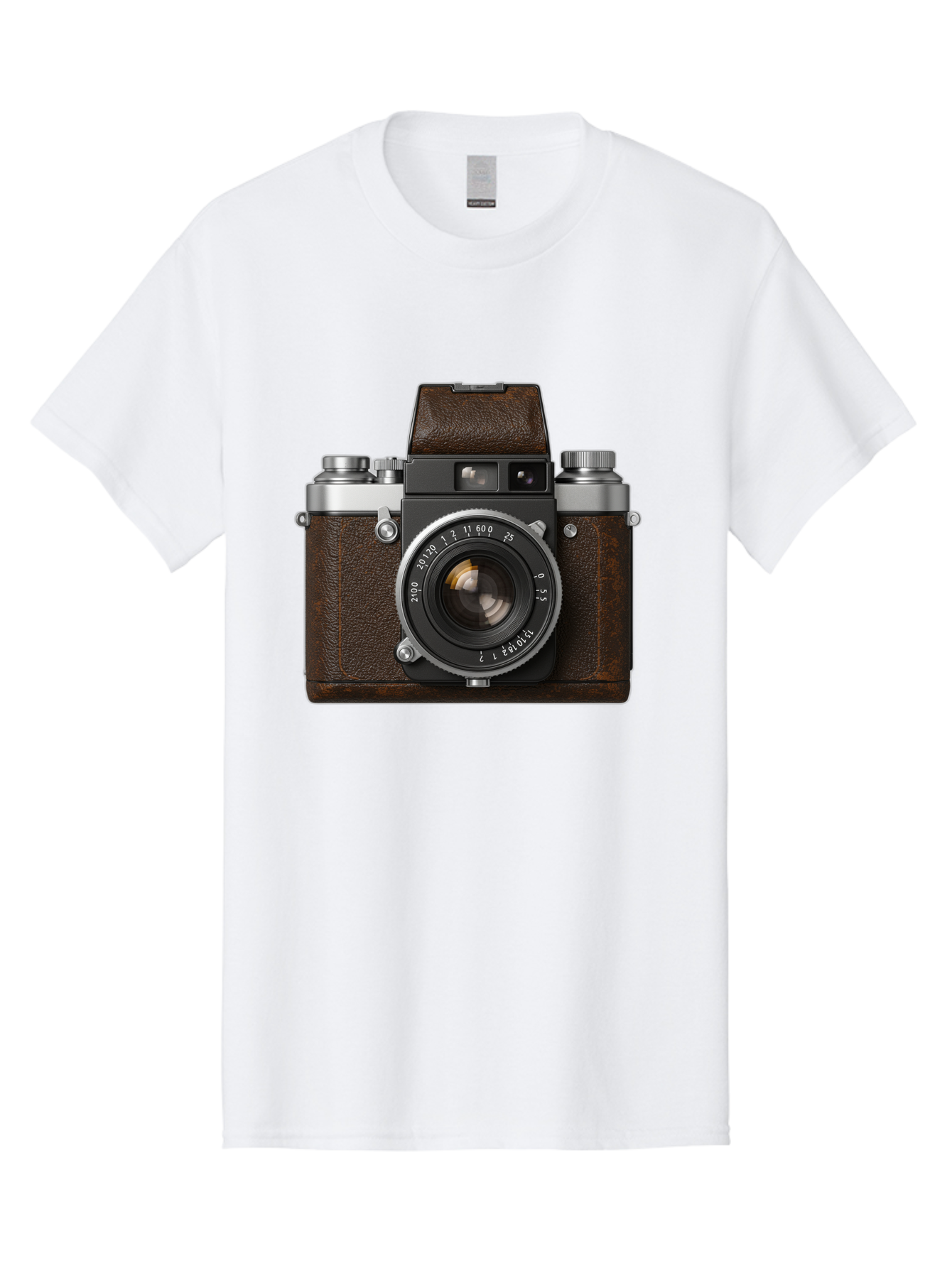 Vintage-Camera-7 Men'S Graphic Tee, 100% Cotton, Comfortable Casual Summer Wear, Machine Washable, Classic Camera, Vintage Photography, Film Camera, Retro Style, Leather Wrap, Silver Accents, Photography Equipment, Nostalgic Charm, Bae811
