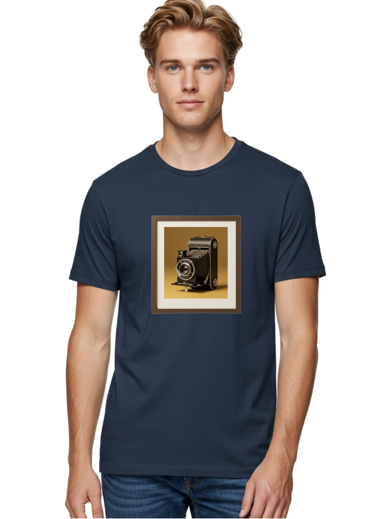 Zeiss-Ikon-Camera Men'S Graphic Tee, 100% Cotton, Comfortable Casual Summer Wear, Machine Washable, Vintage Camera, Old Camera, Antique Camera, Black Camera, Classic Photography, Photography Equipment, Nostalgic Device, Film Camera, Camera Art Bae824
