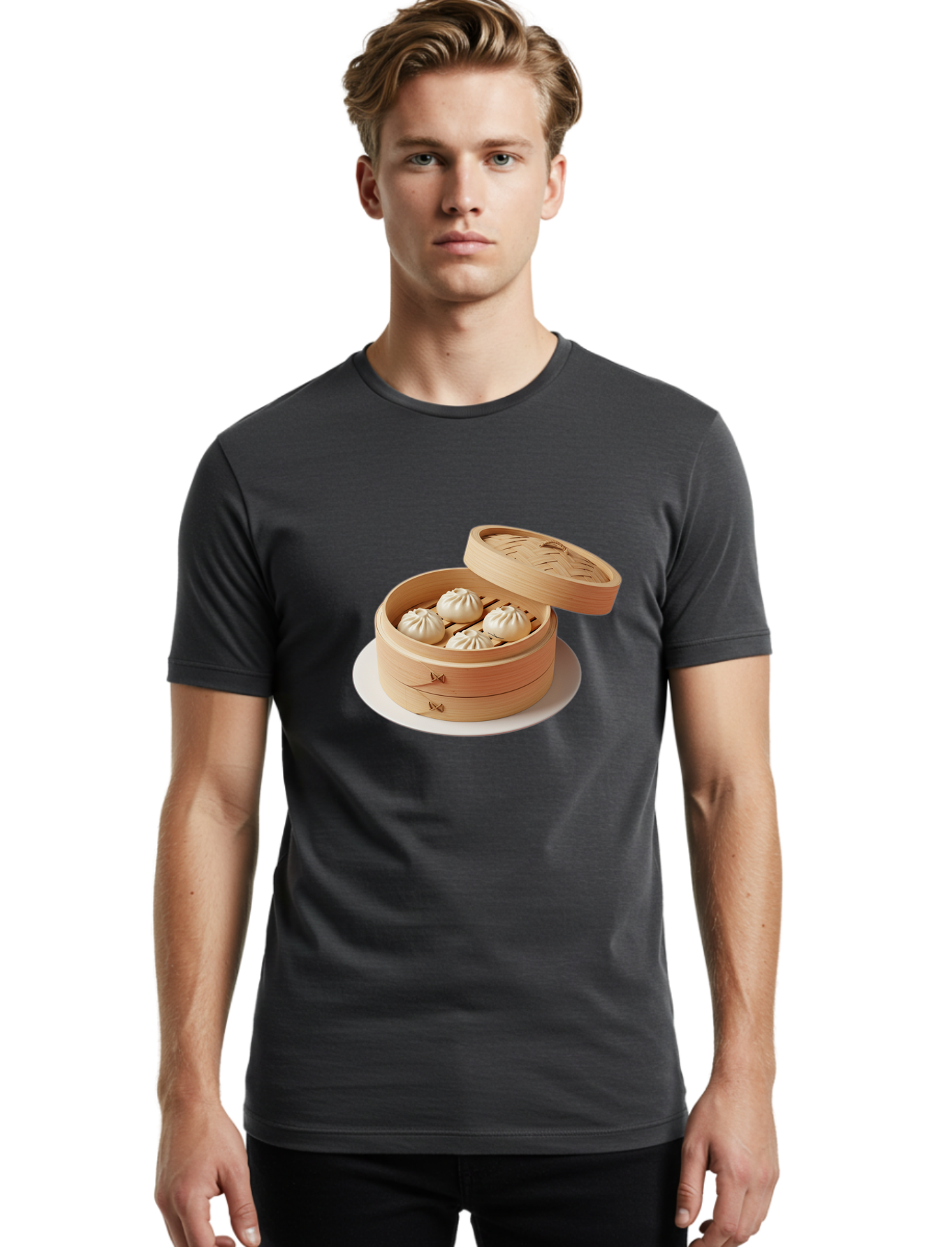Bamboo-Steamer Men'S Graphic Tee, 100% Cotton, Comfortable Casual Summer Wear, Machine Washable, Vintage Camera, Old Camera, Antique Camera, Black Camera, Classic Photography, Photography Equipment, Nostalgic Device, Film Camera, Camera Art Bae839